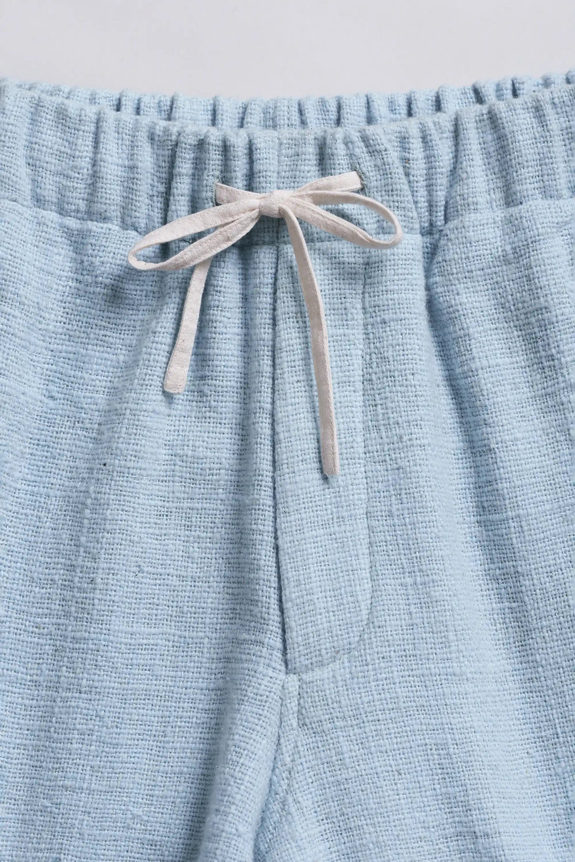 Sky Indigo Shorts with Drawstring