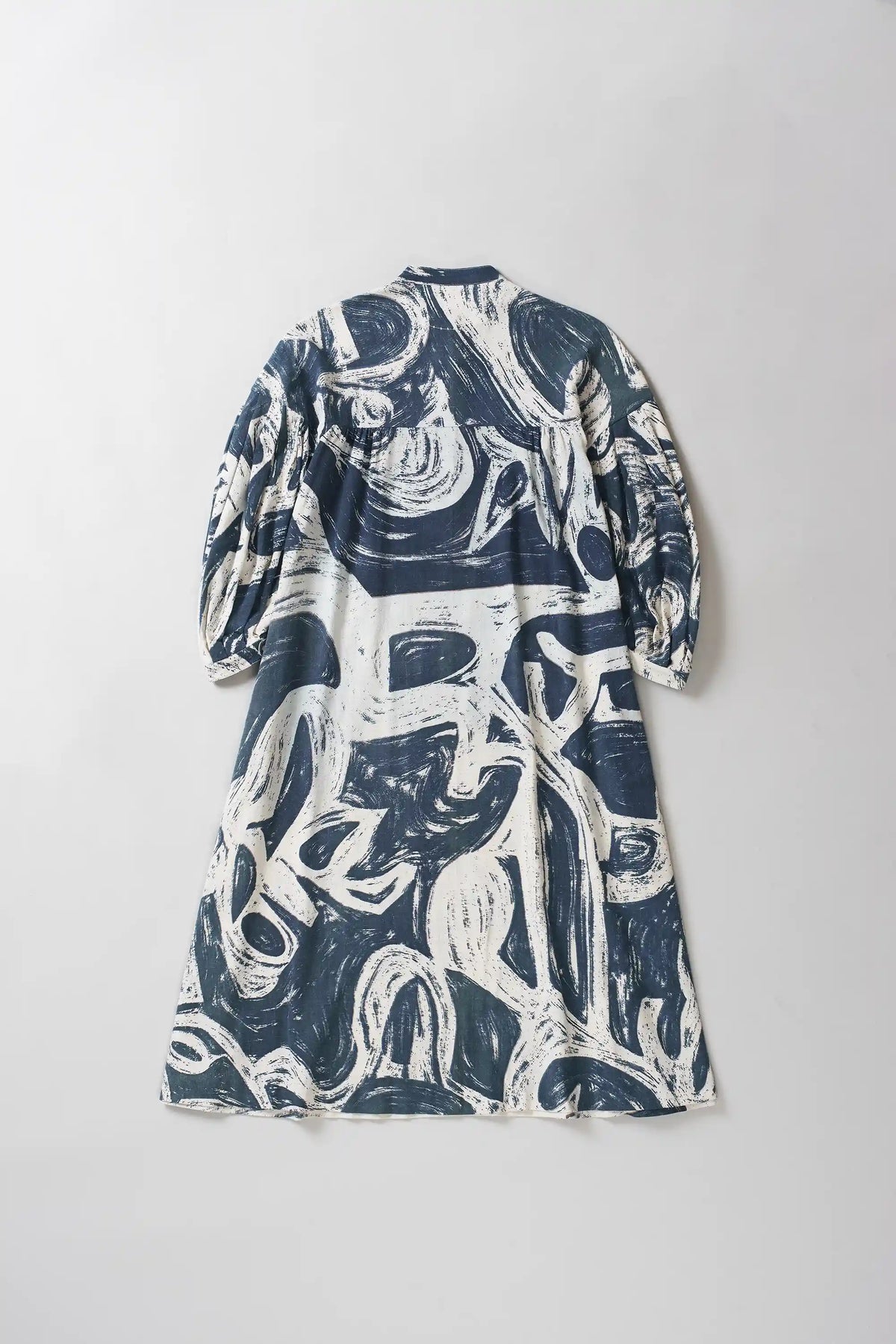 Medium indigo Balloon Sleeves Dress