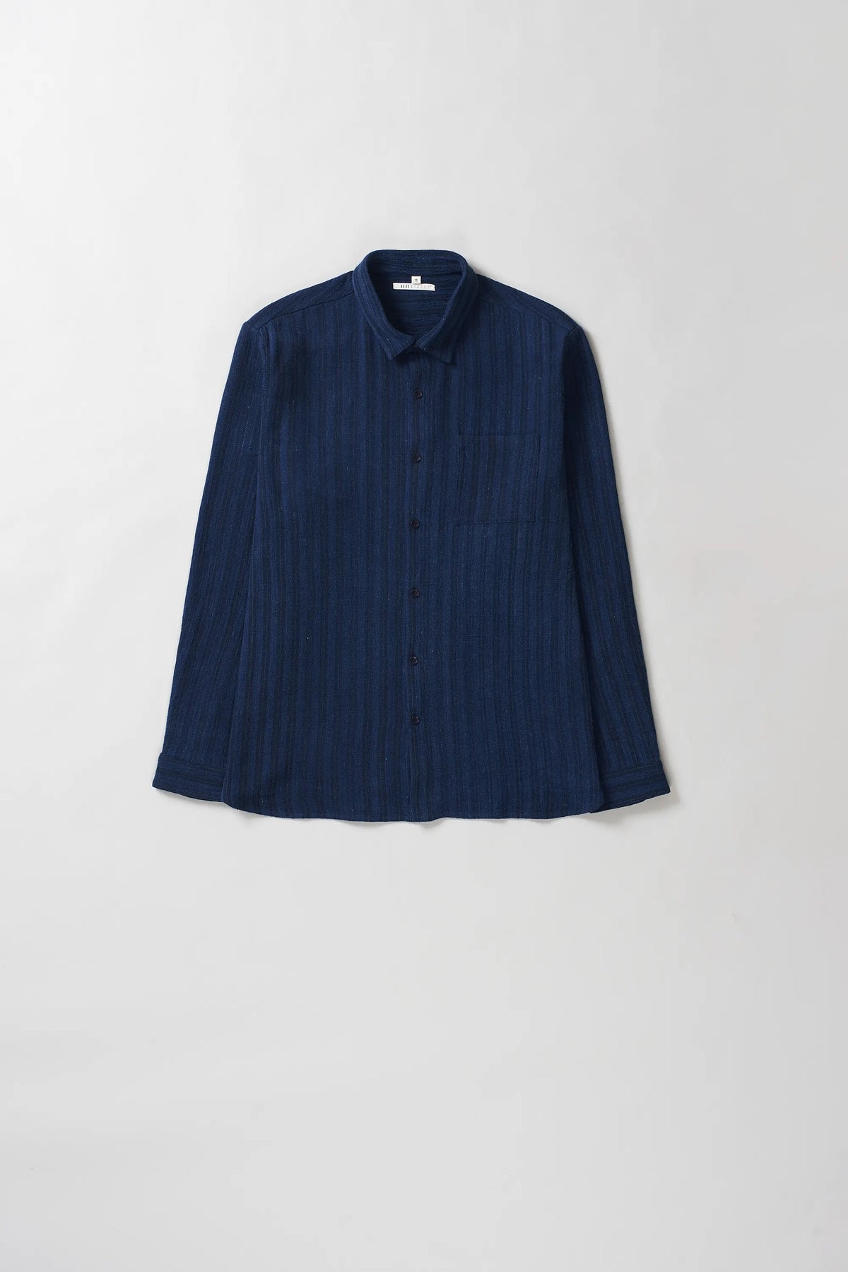 Yarn Dyed Cotton Shirt Medium Indigo