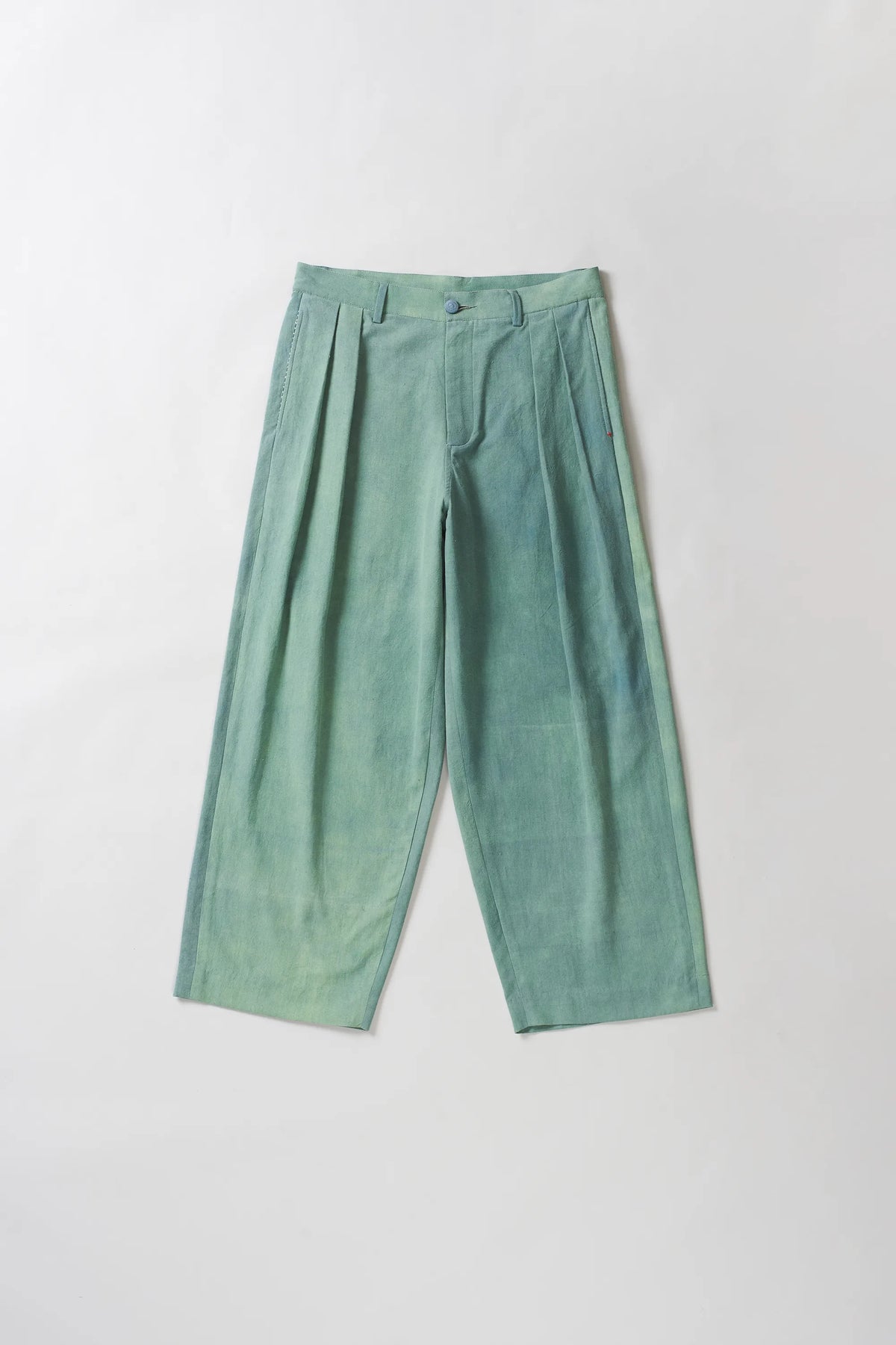 Turf Green Wide Leg Trousers