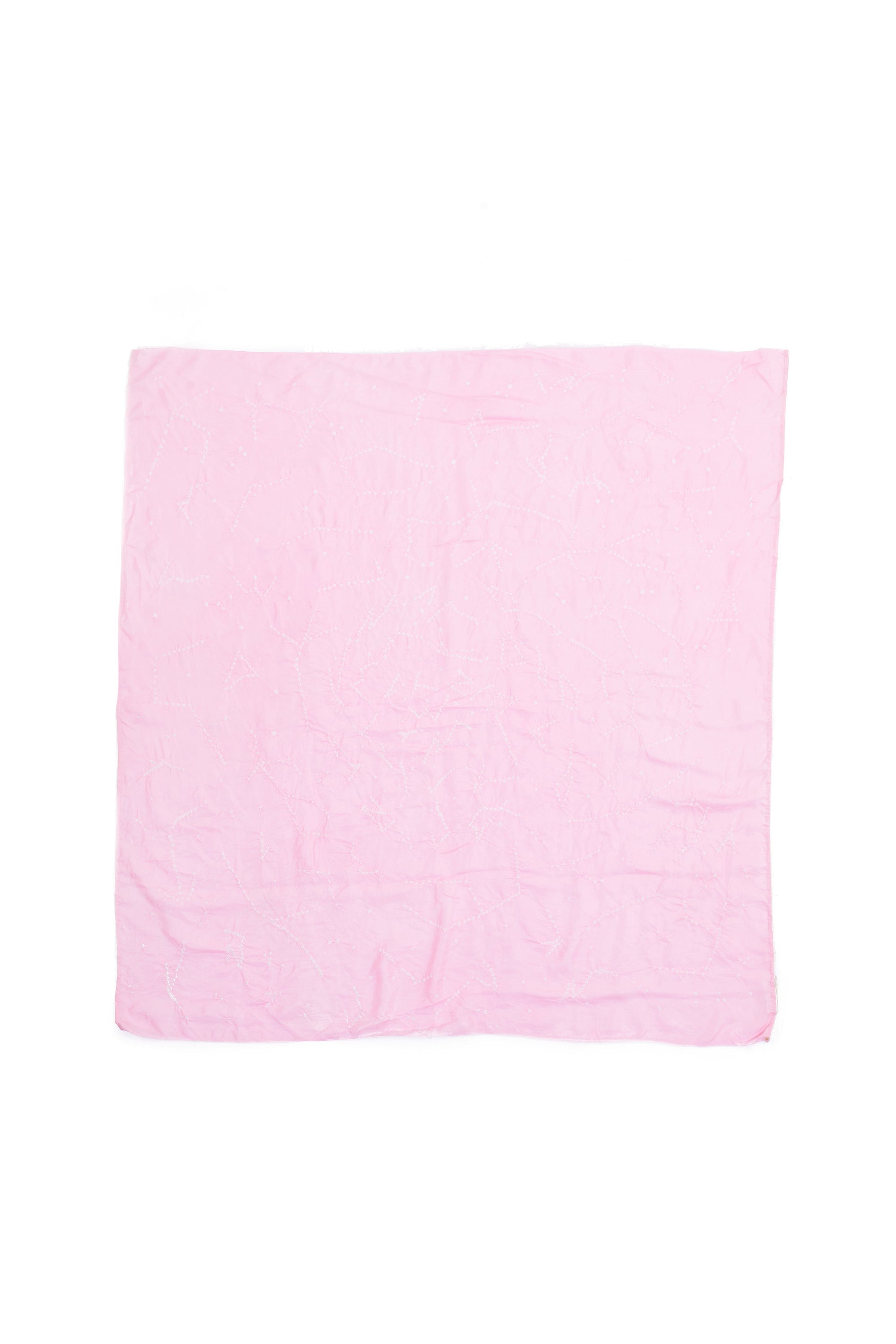 LIGHT PINK SILK WITH BANDHANI SCRAF