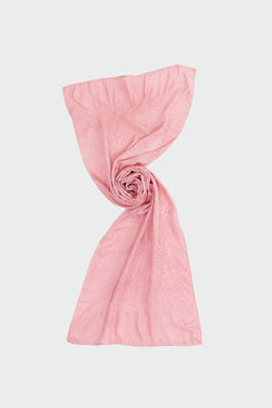 LIGHT PINK SILK BANDHANI SCARF