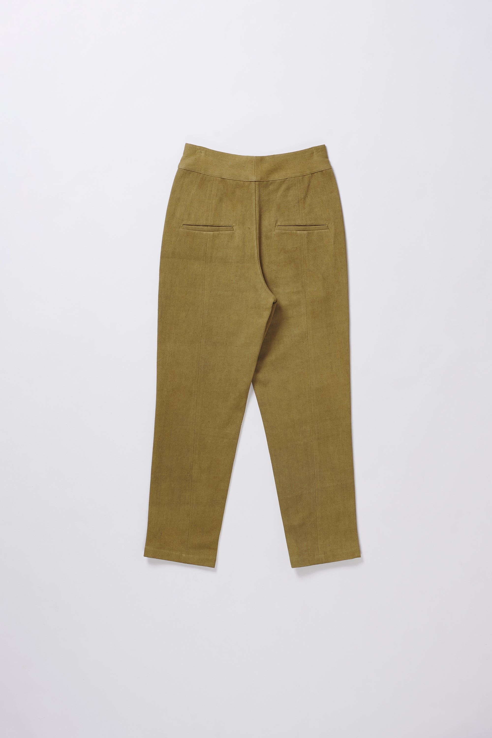 TAPERED HANDSPUN AND HANDWOVEN DENIM TROUSER