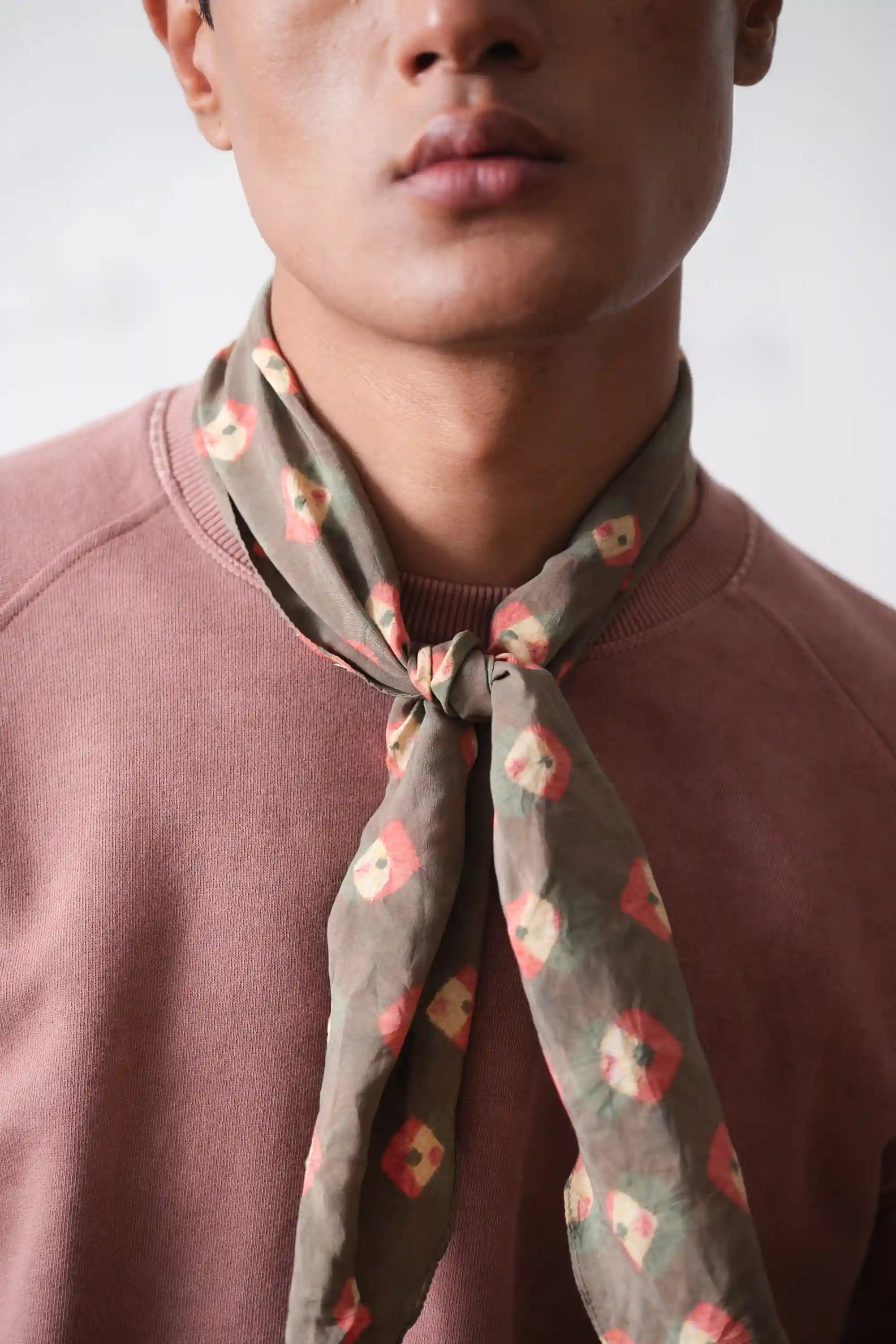 Vibrant Silk Bandhani Bandana