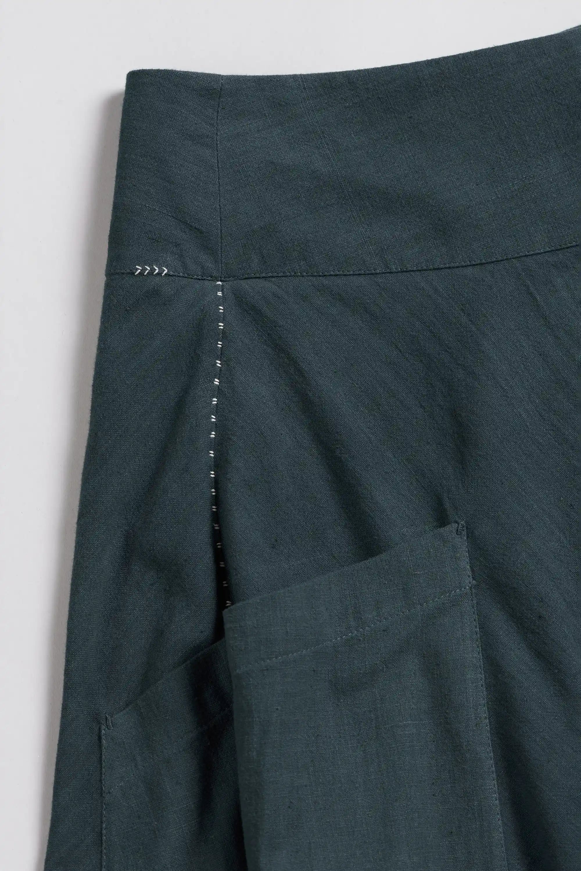Light Volume Skirt in Black Indigo