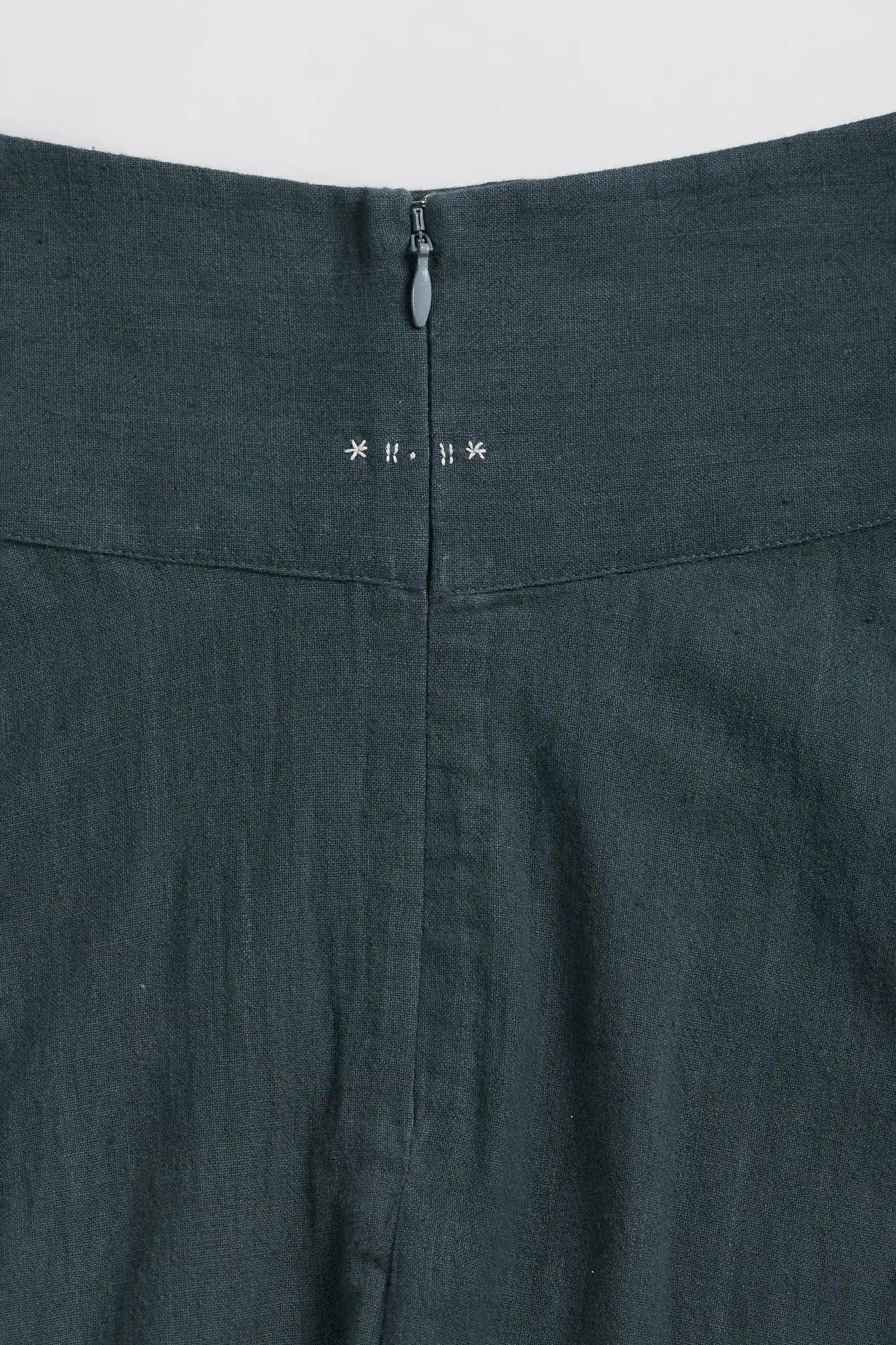 Light Volume Skirt in Black Indigo