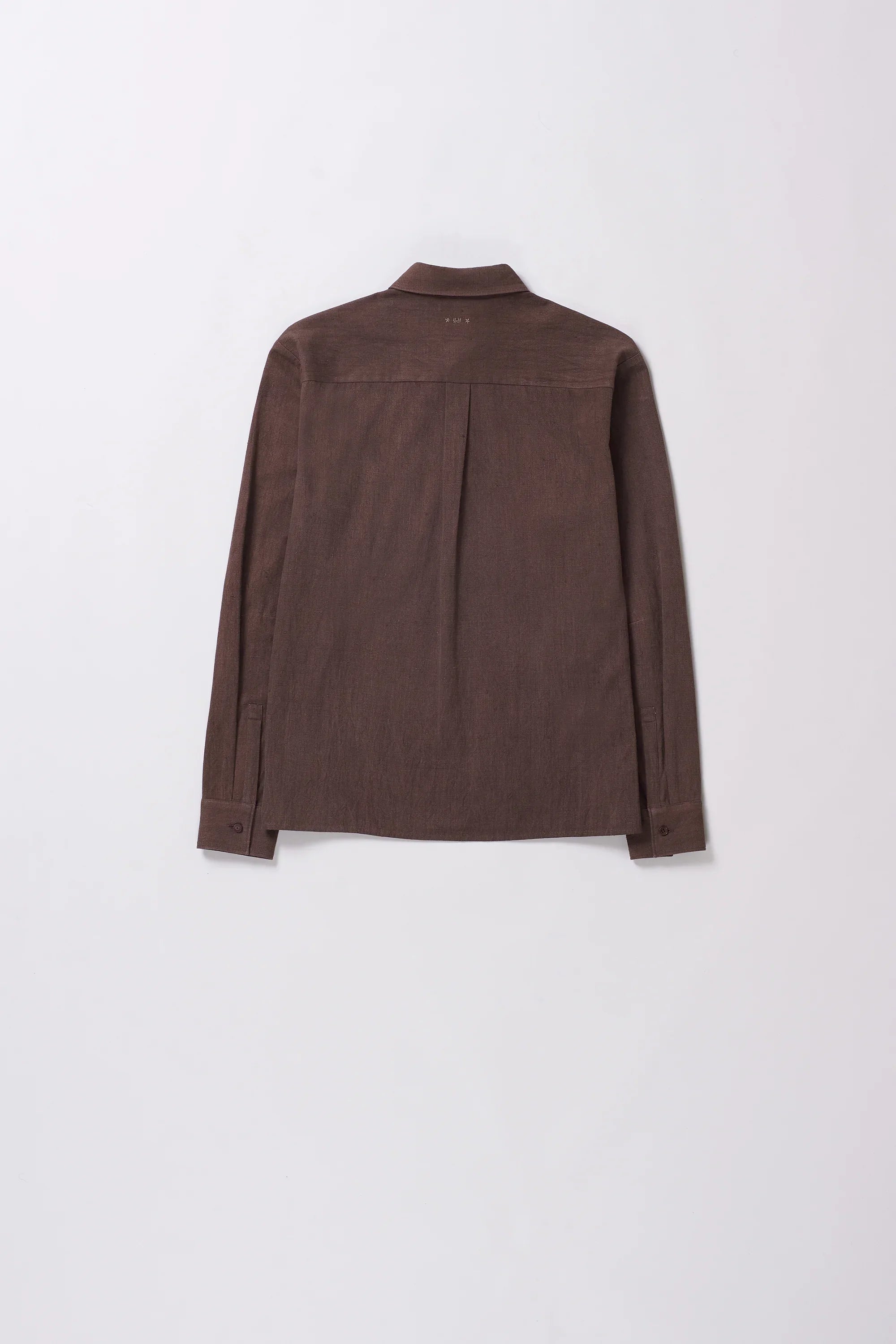ORGANIC COTTON SHIRT IN BURNT UMBER