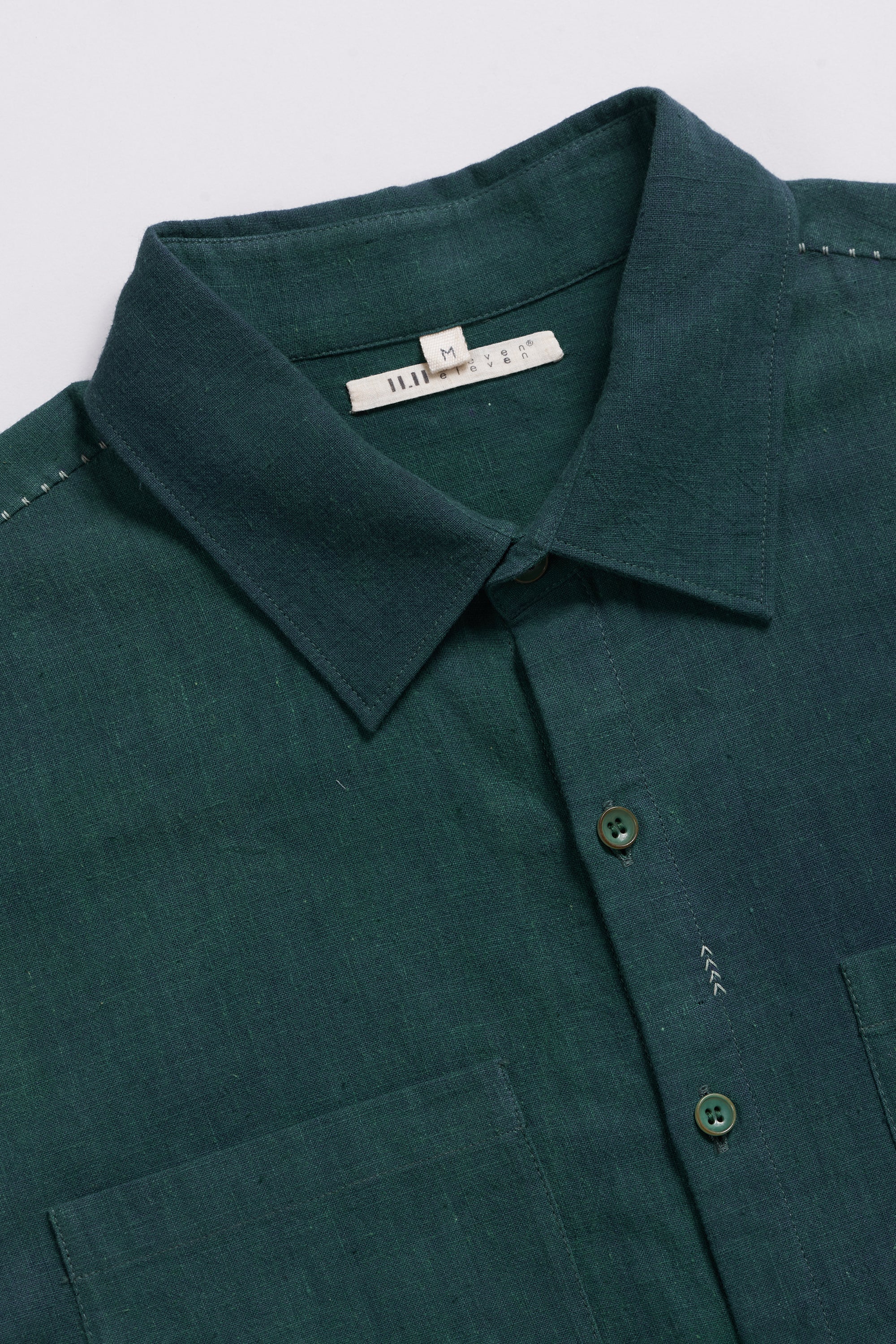 BOTTLE GREEN FINE COTTON SHIRT