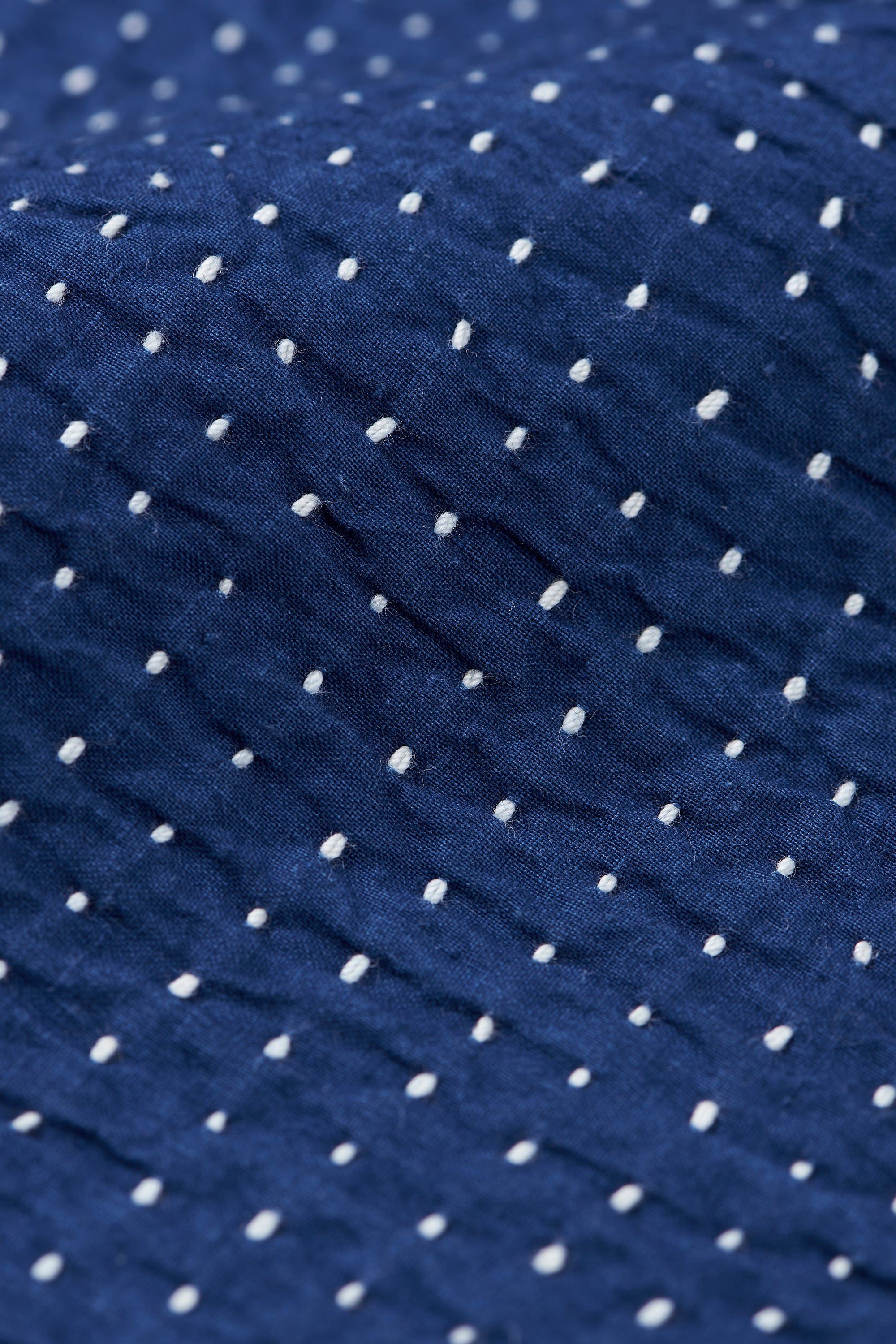 INDIGO COTTON KANTHA PATCHWORK SHIRT
