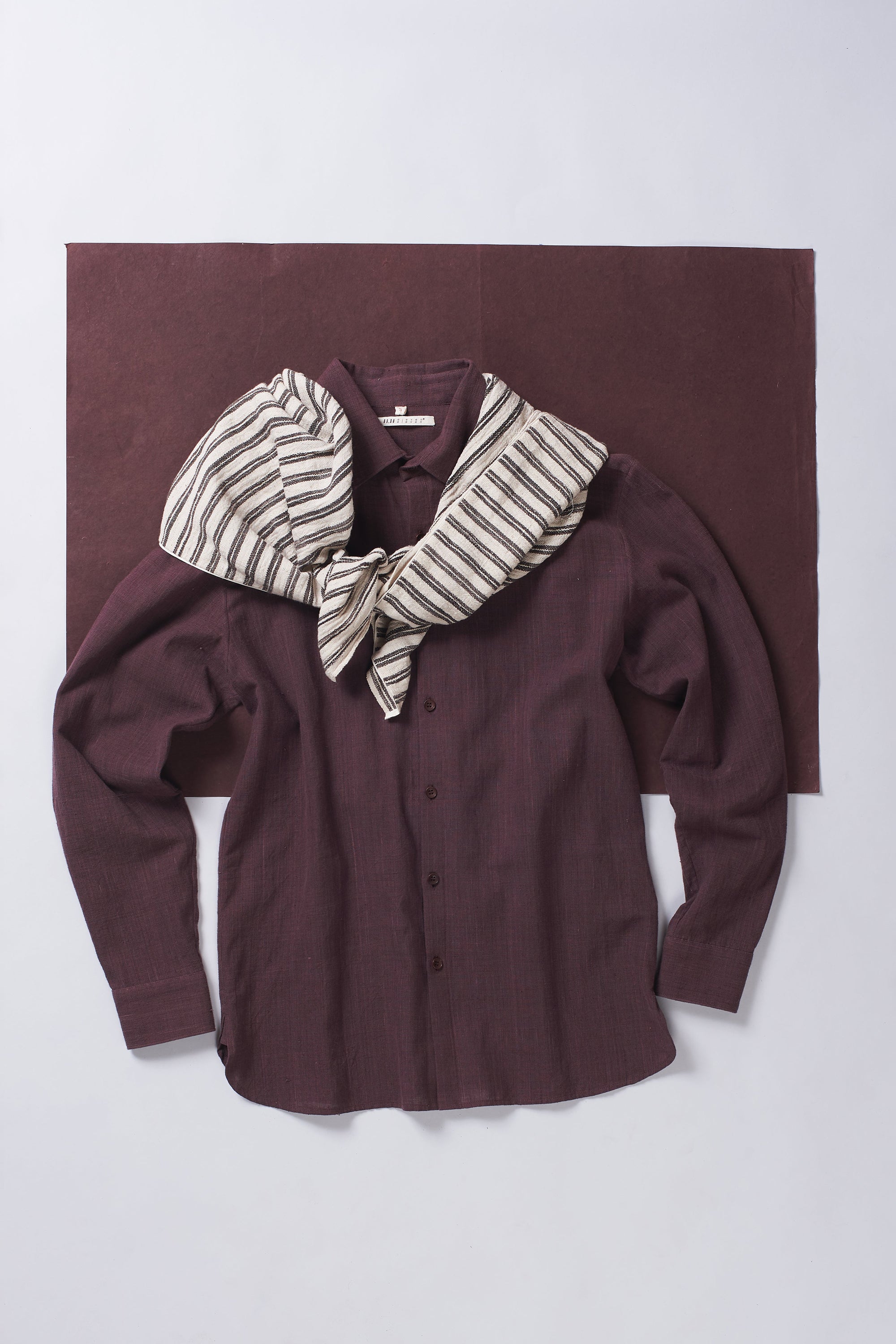 Yarn Dyed Shirt And Scarf