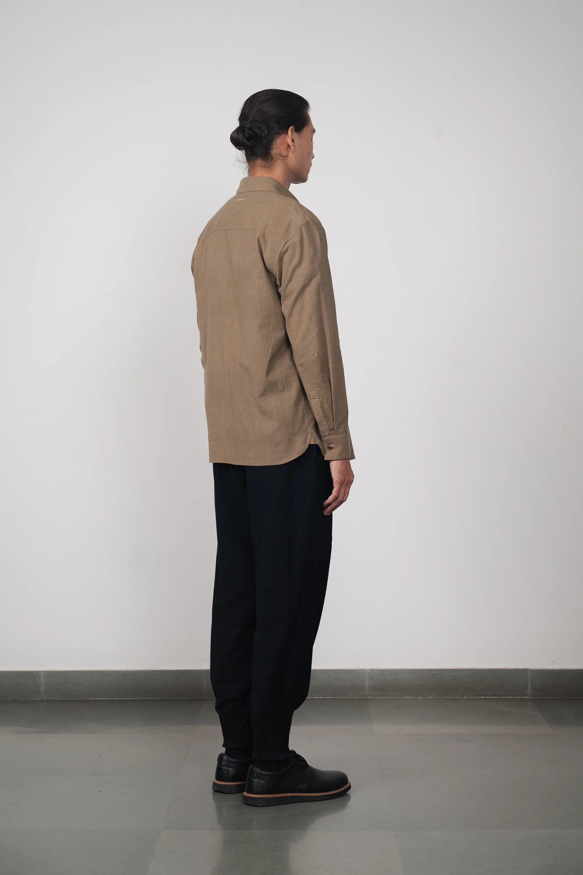 Relaxed Fit Khakhi Green Shirt