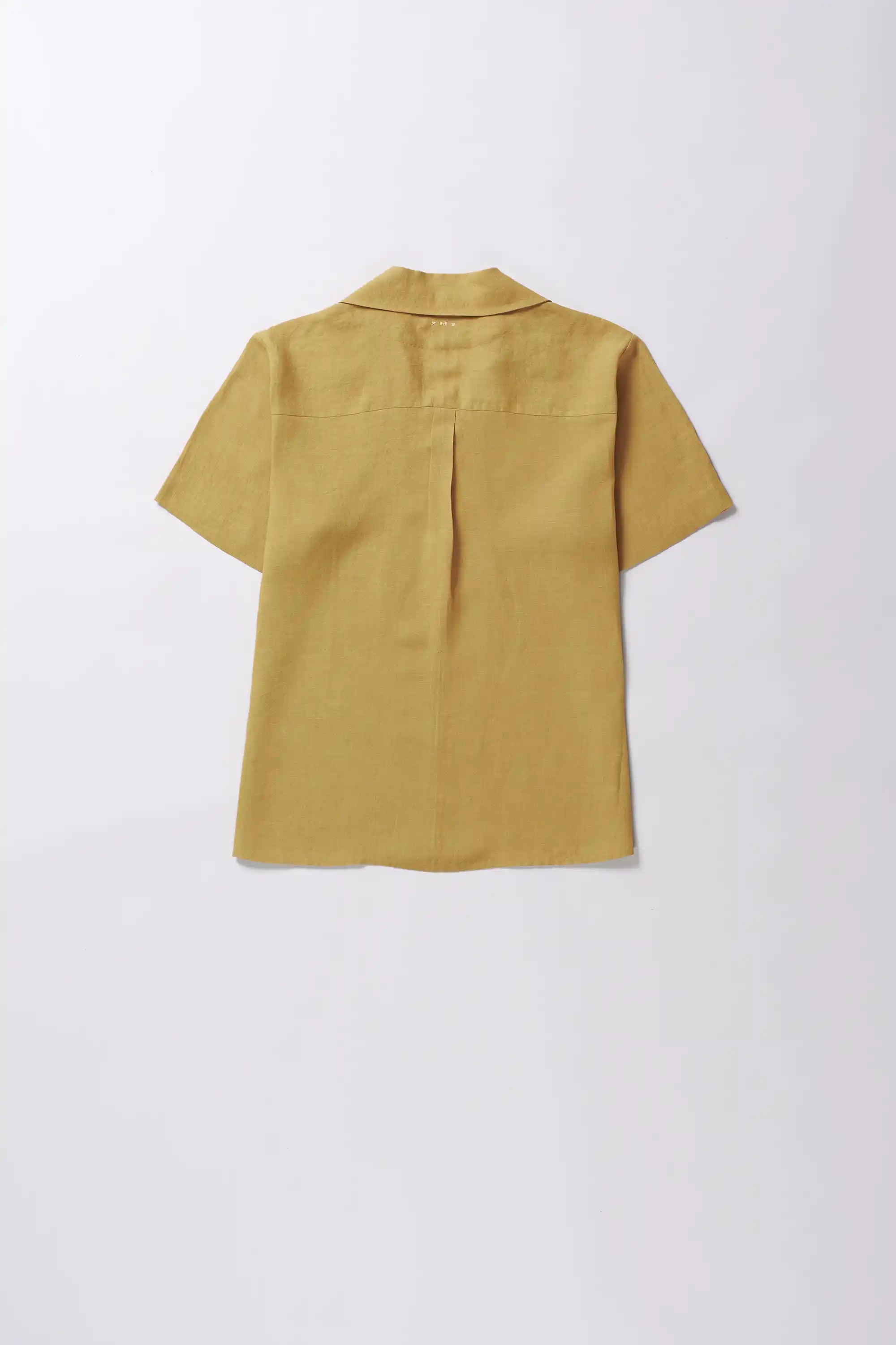 Linen ochre yellow shirt