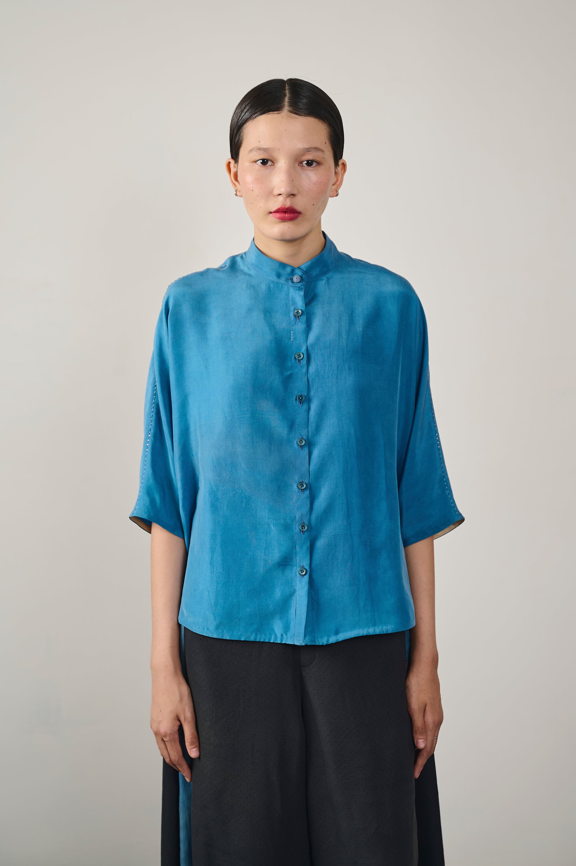 BAND COLLAR SHIRT