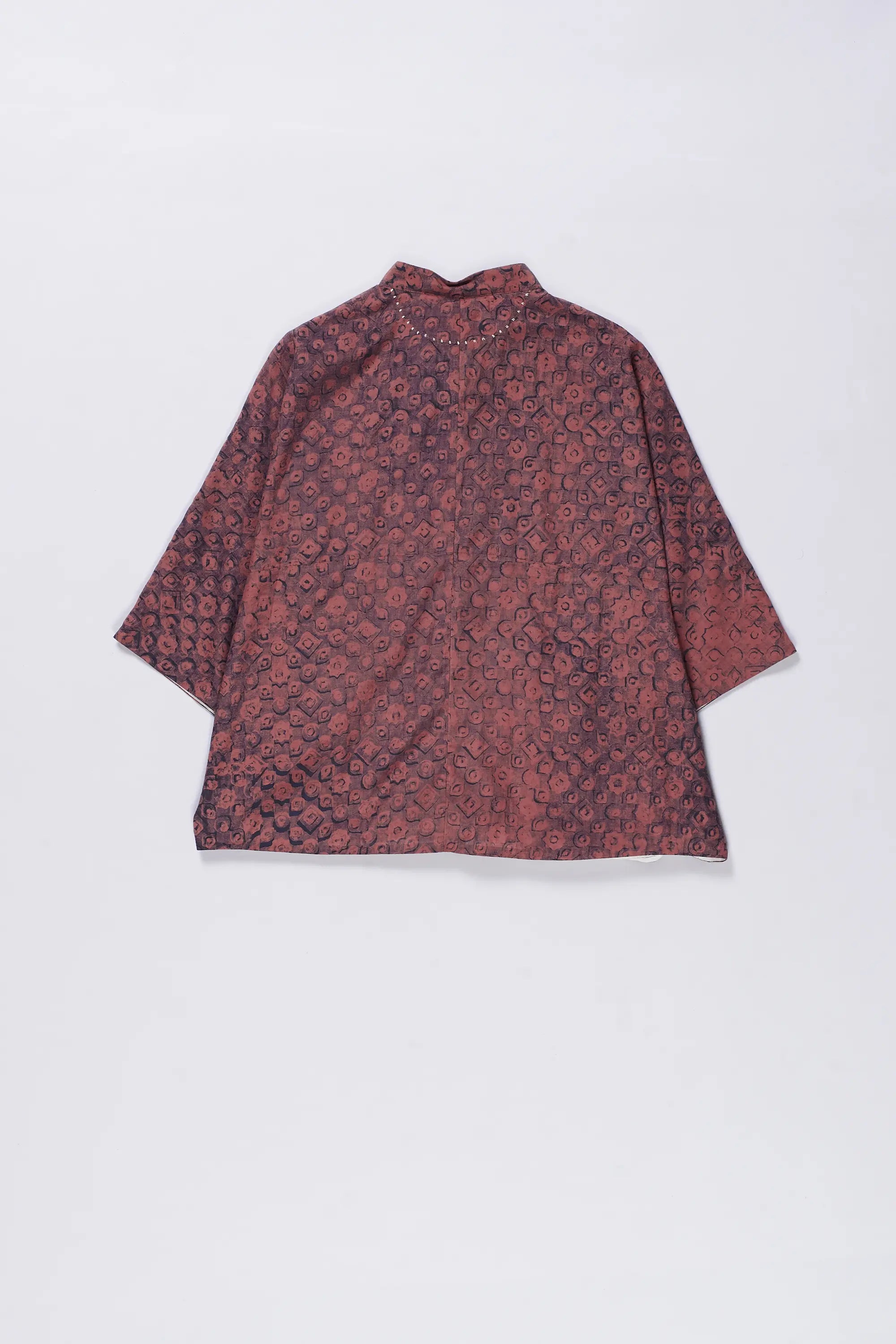 French Rose Band collar Shirt