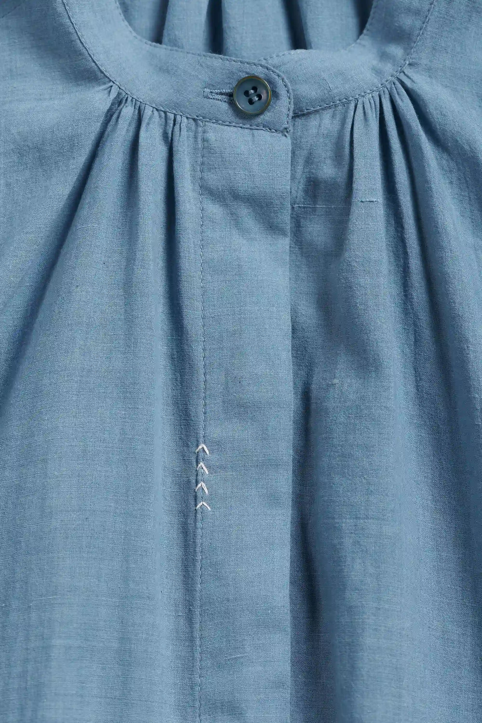 Mul Cotton Dress in Powder Blue