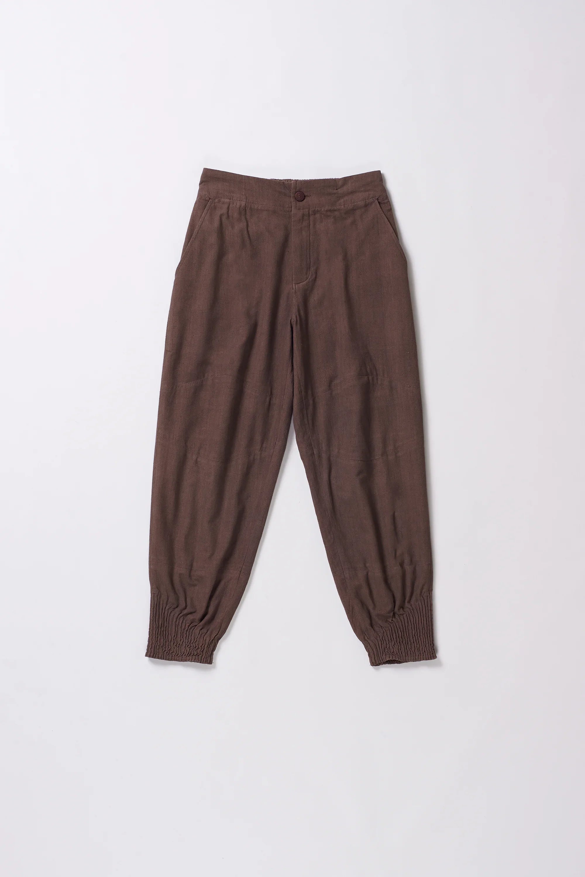 BURNT UMBER WOVEN JOGGERS