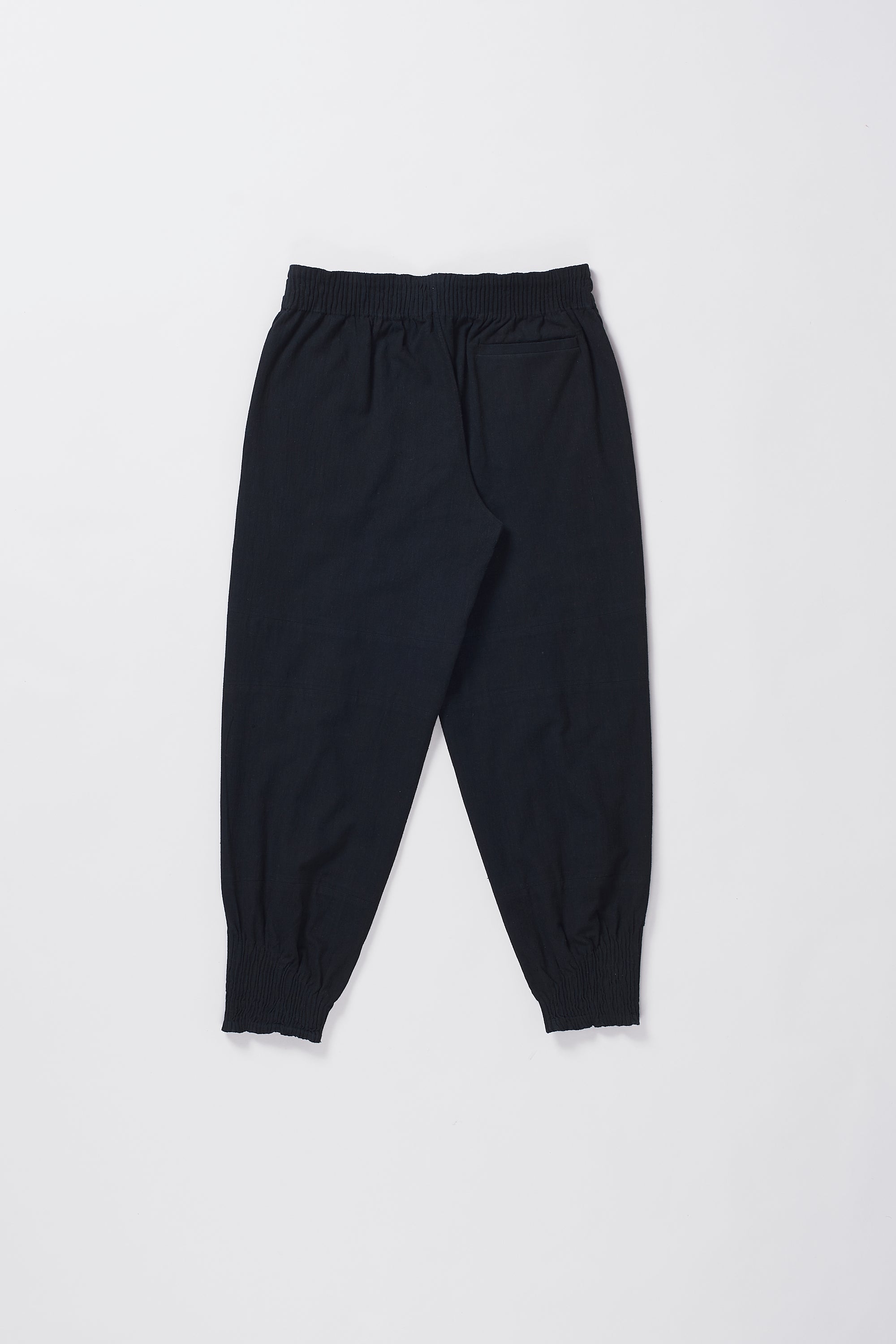 BLACK WOVEN JOGGERS