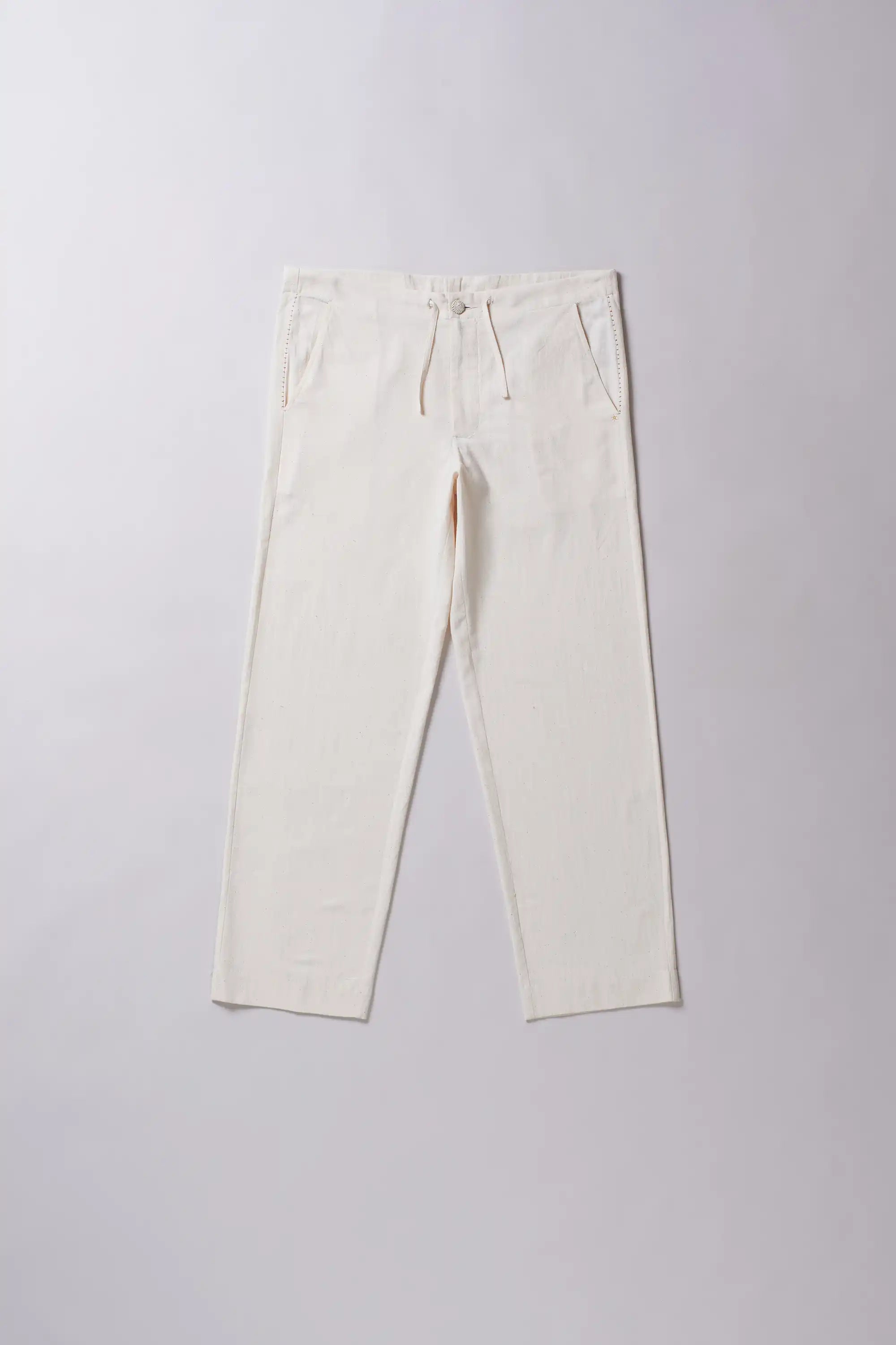 Ecru cotton pant