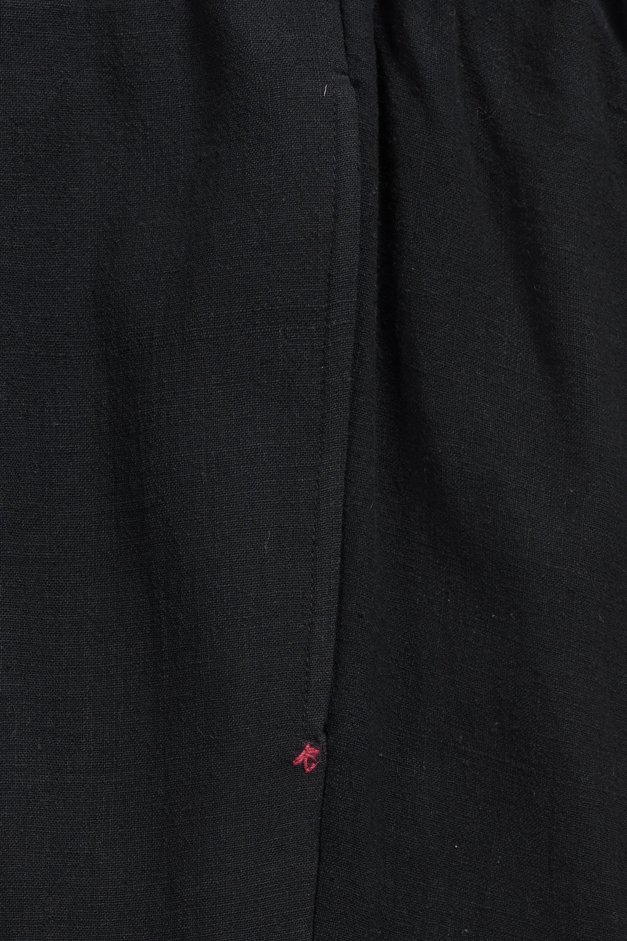 Cotton Elastic Pants in Black