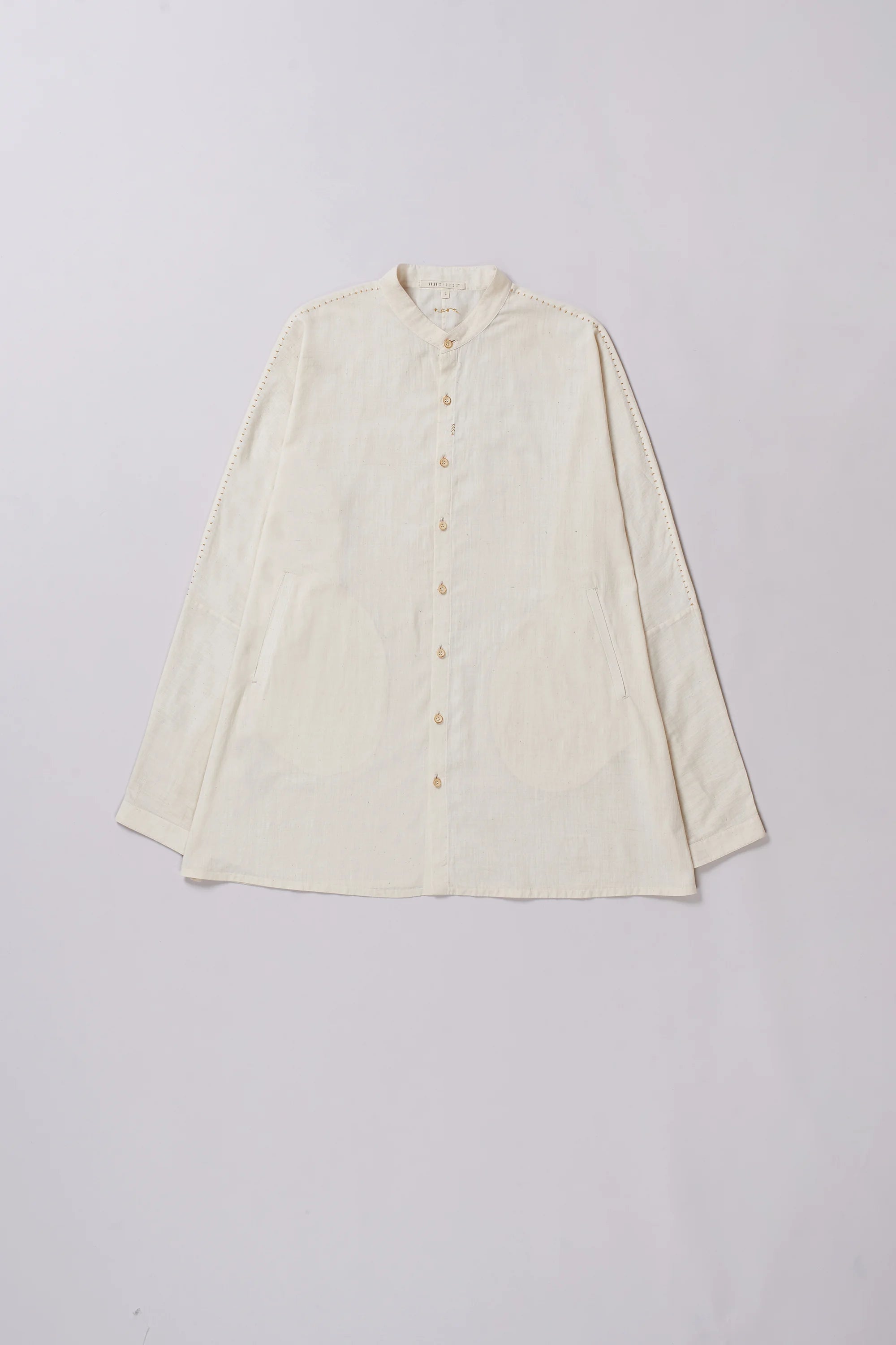 ECRU KIMONO FULL SLEEVE SHIRT