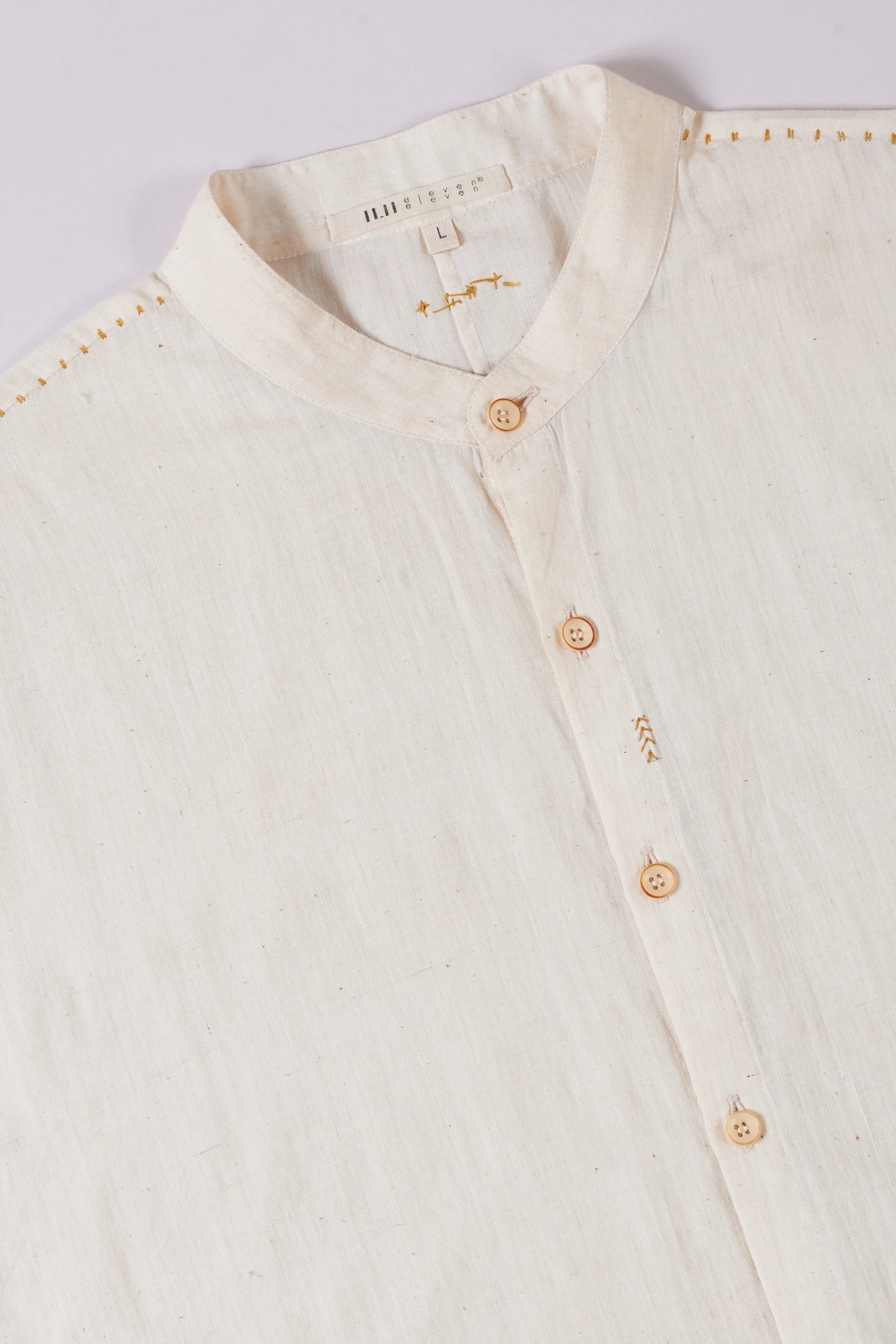 ECRU KIMONO FULL SLEEVE SHIRT