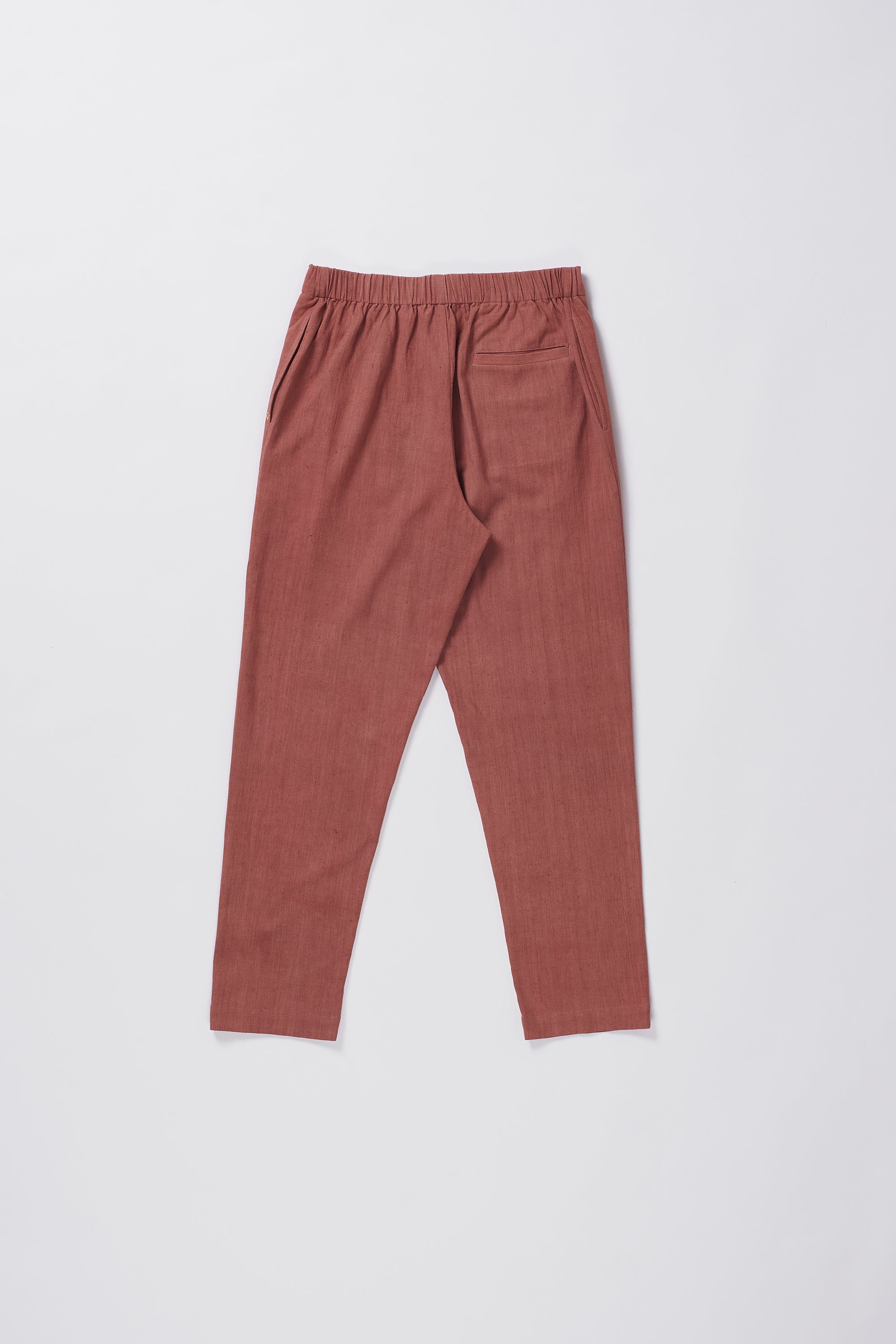 TAPERED FIT TROUSERS IN ROUGE PINK