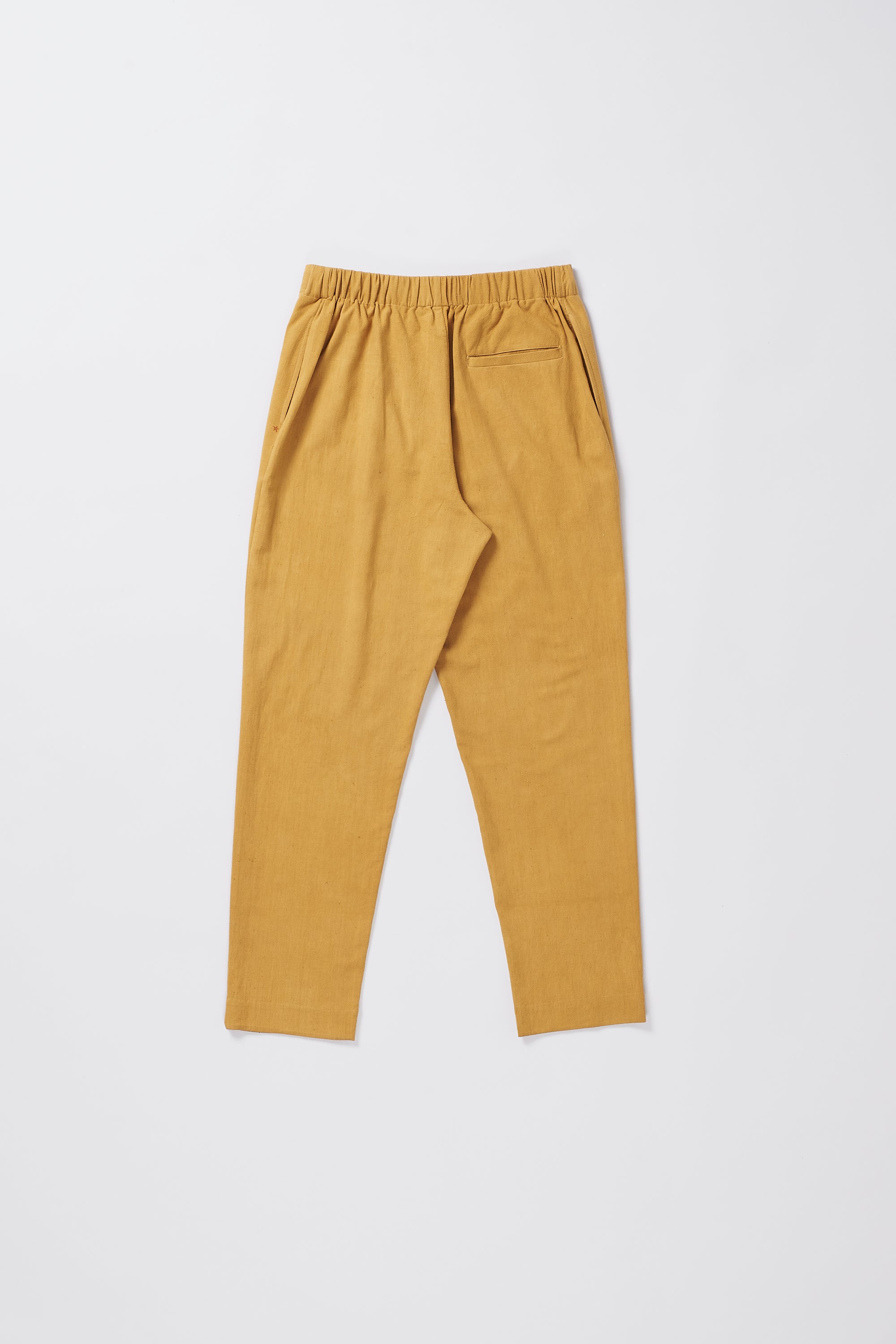 TAPERED FIT TROUSERS IN MUSTARD YELLOW