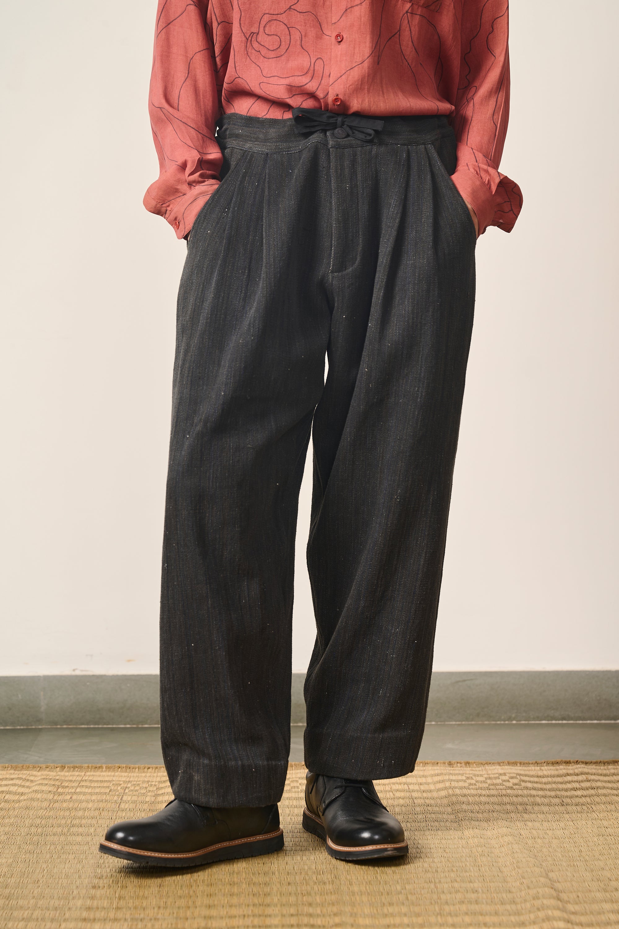 MIDNIGHT INDIGO HANDSPUN COTTON DENIM PANT