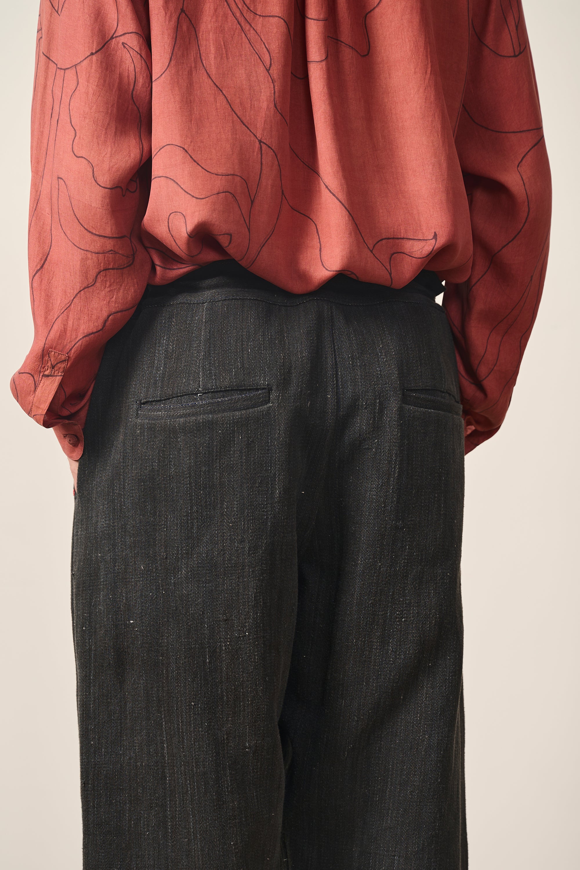 MIDNIGHT INDIGO HANDSPUN COTTON DENIM PANT