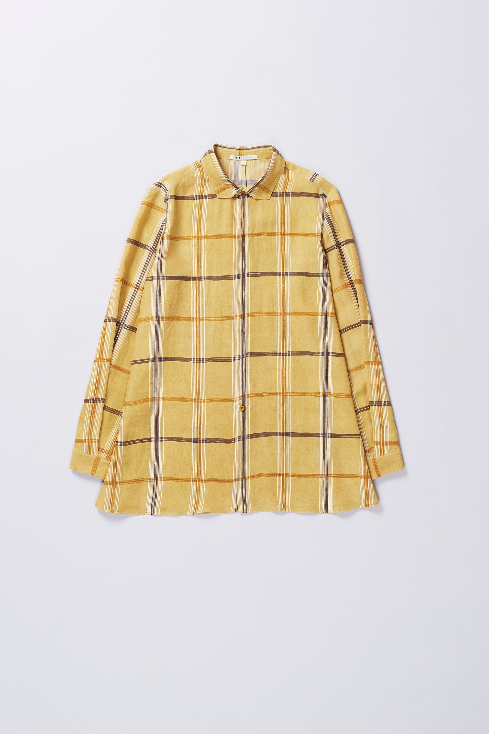 SILK CONCEALED PLACKET SHIRT