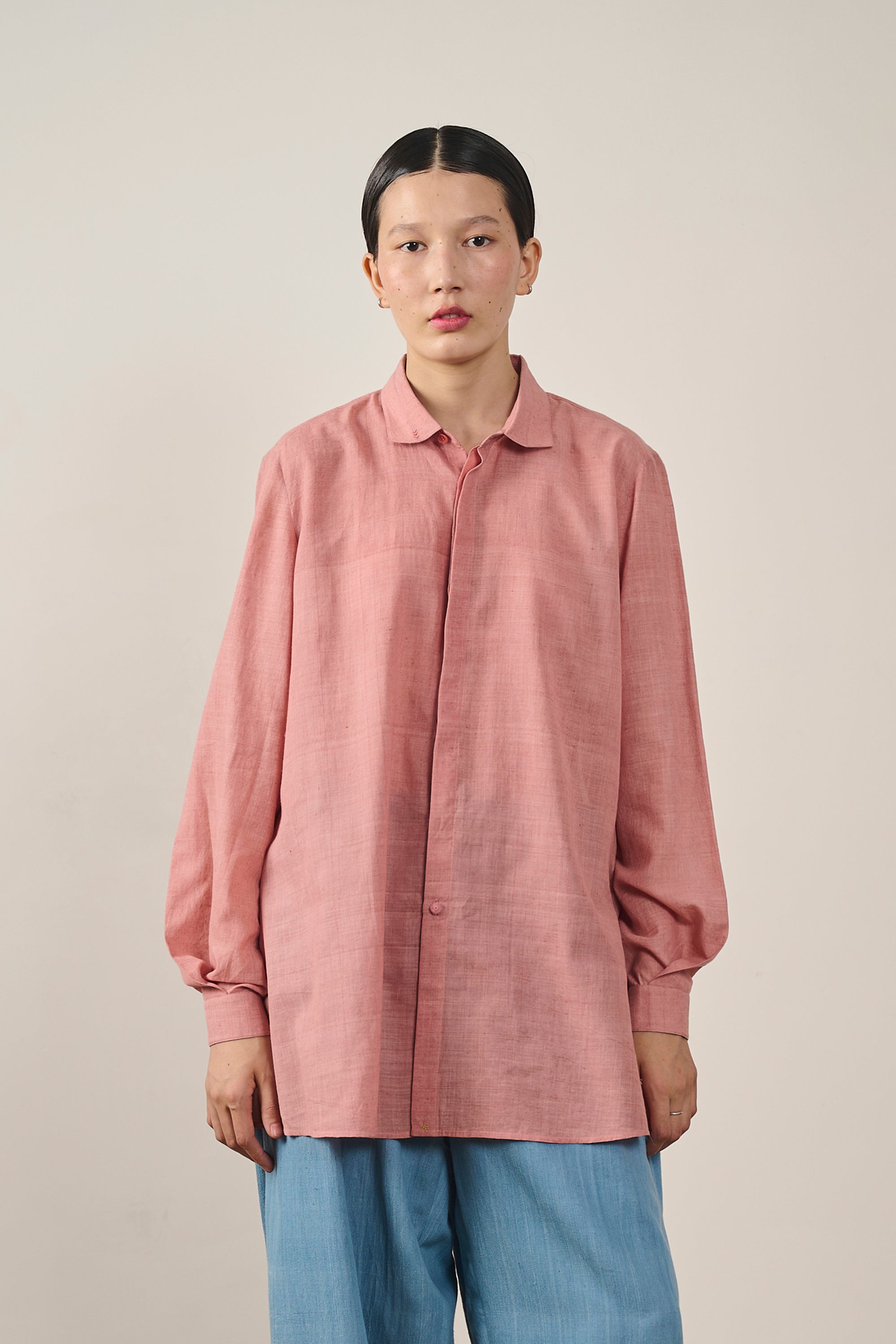 CONCEALED PLACKET SHIRT