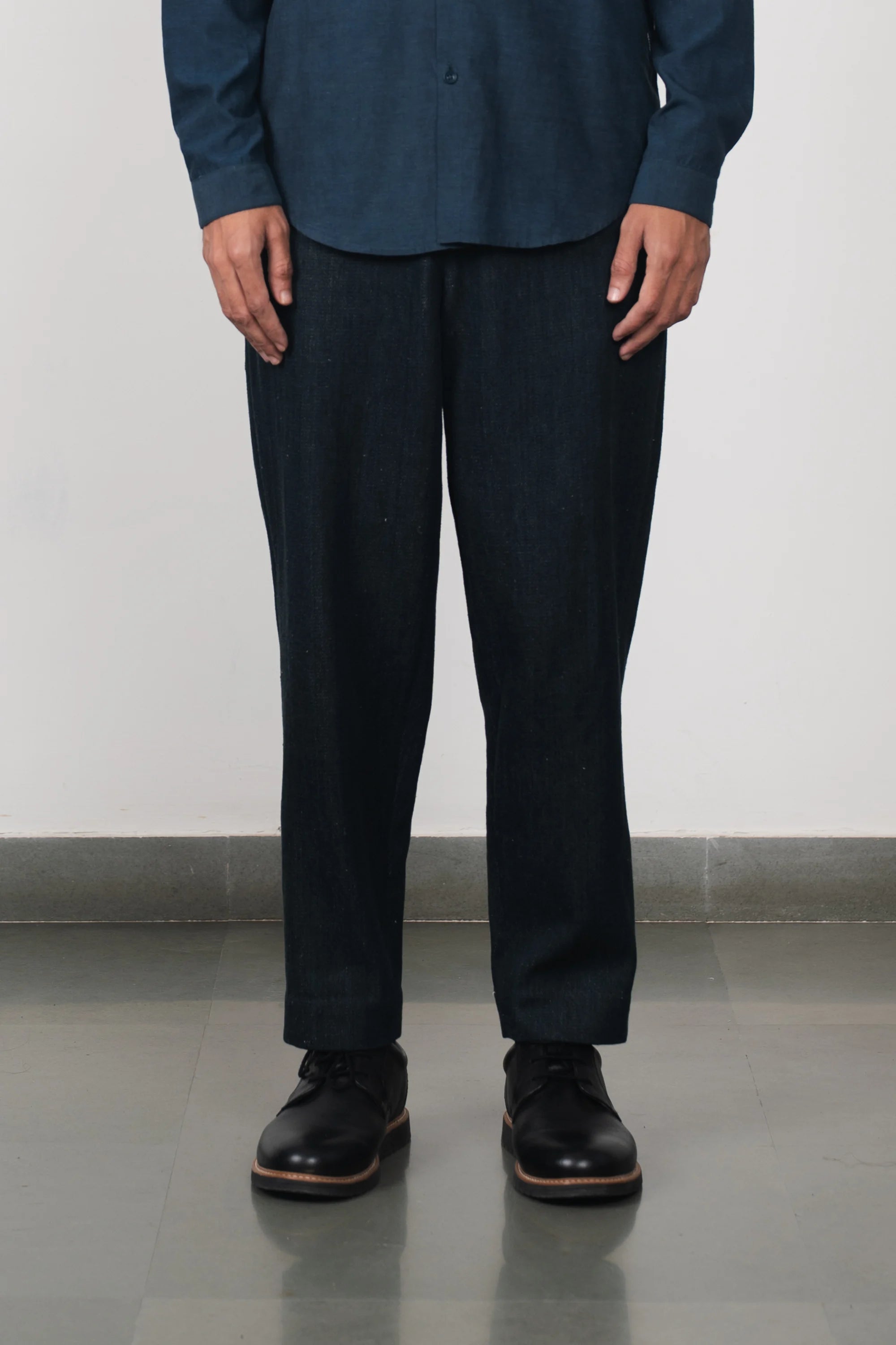 Midnight Indigo Mid-Rise Denim Trousers