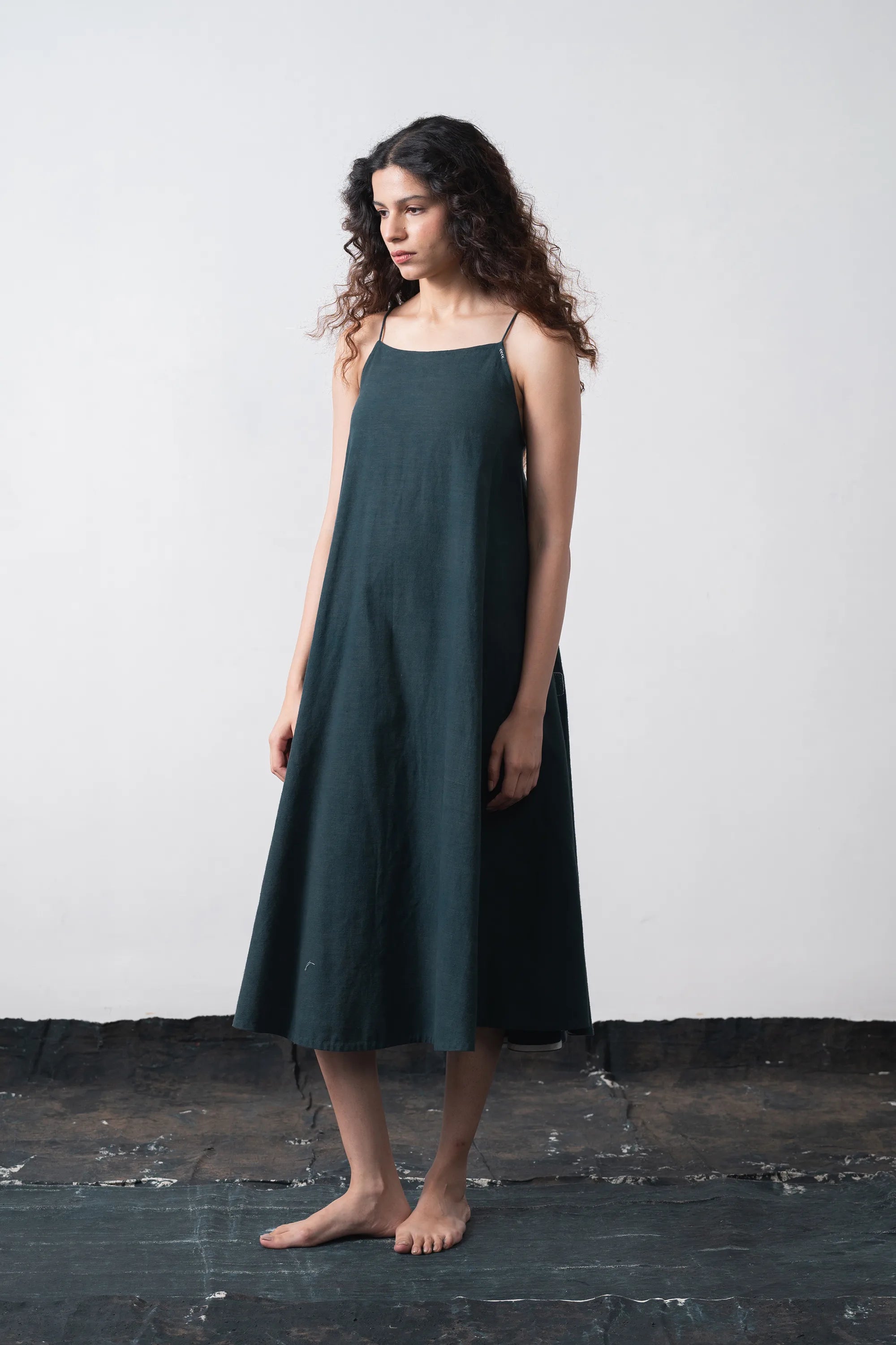 Black Indigo Strappy Dress