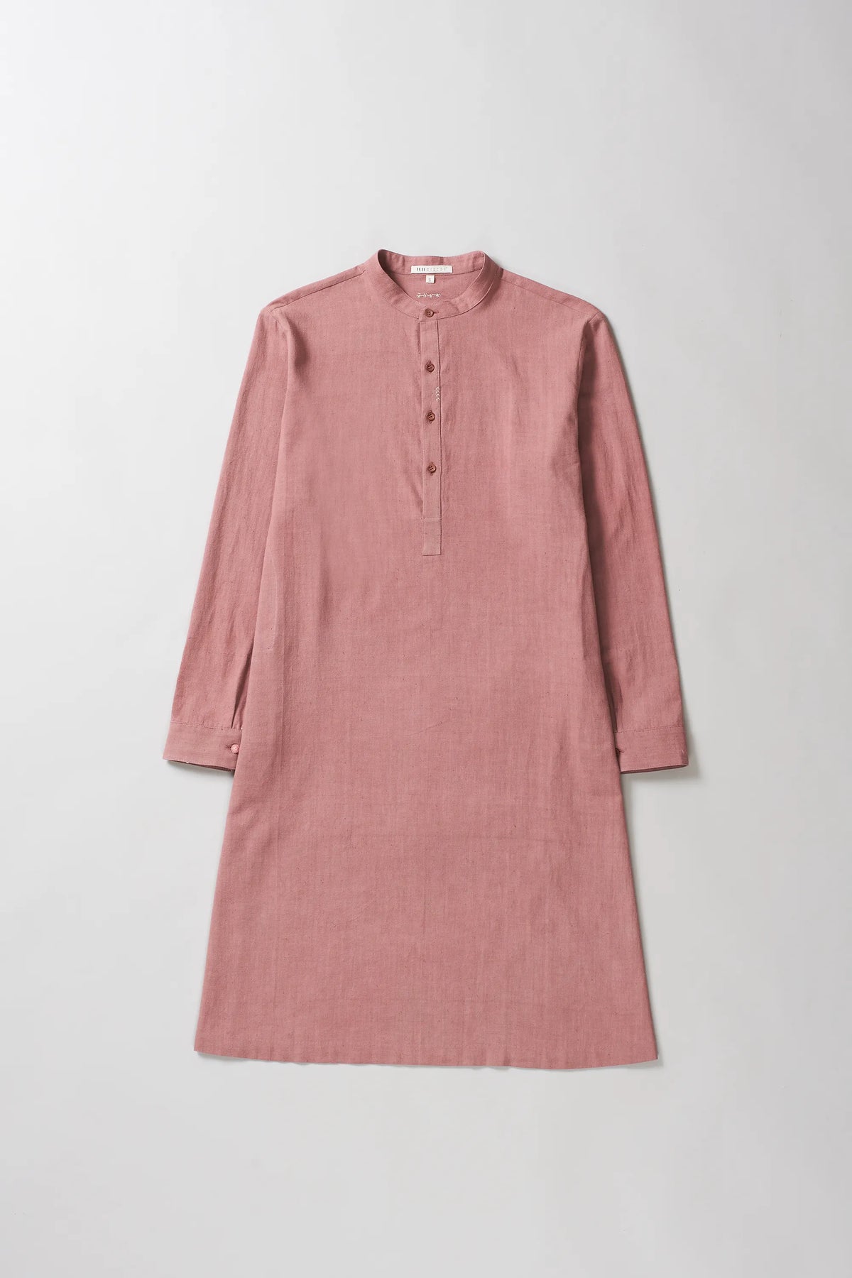 Band Collar Kurta in Dusky Mauve