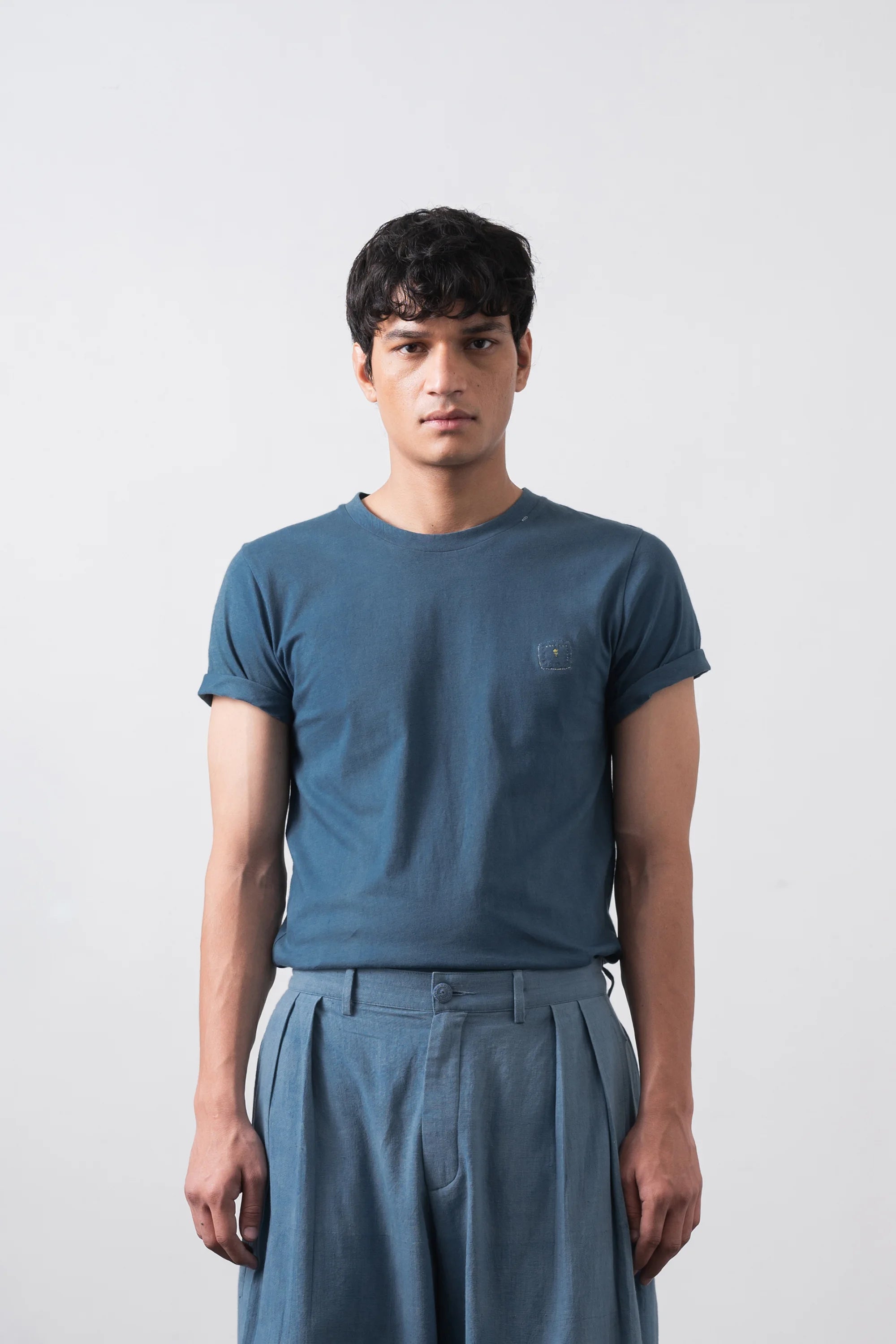 Estate Blue Cotton T-Shirt