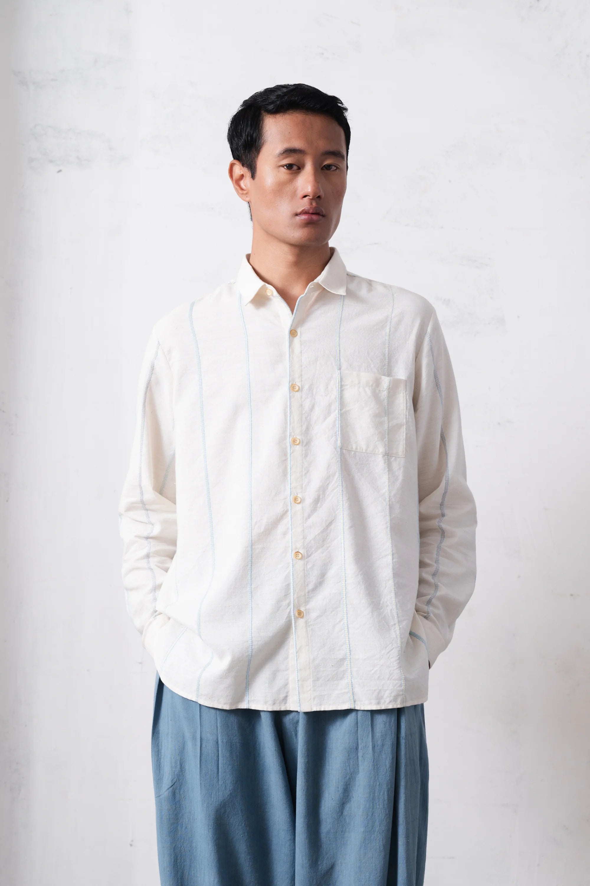 Ecru Lovers Relaxed Striped Shirt