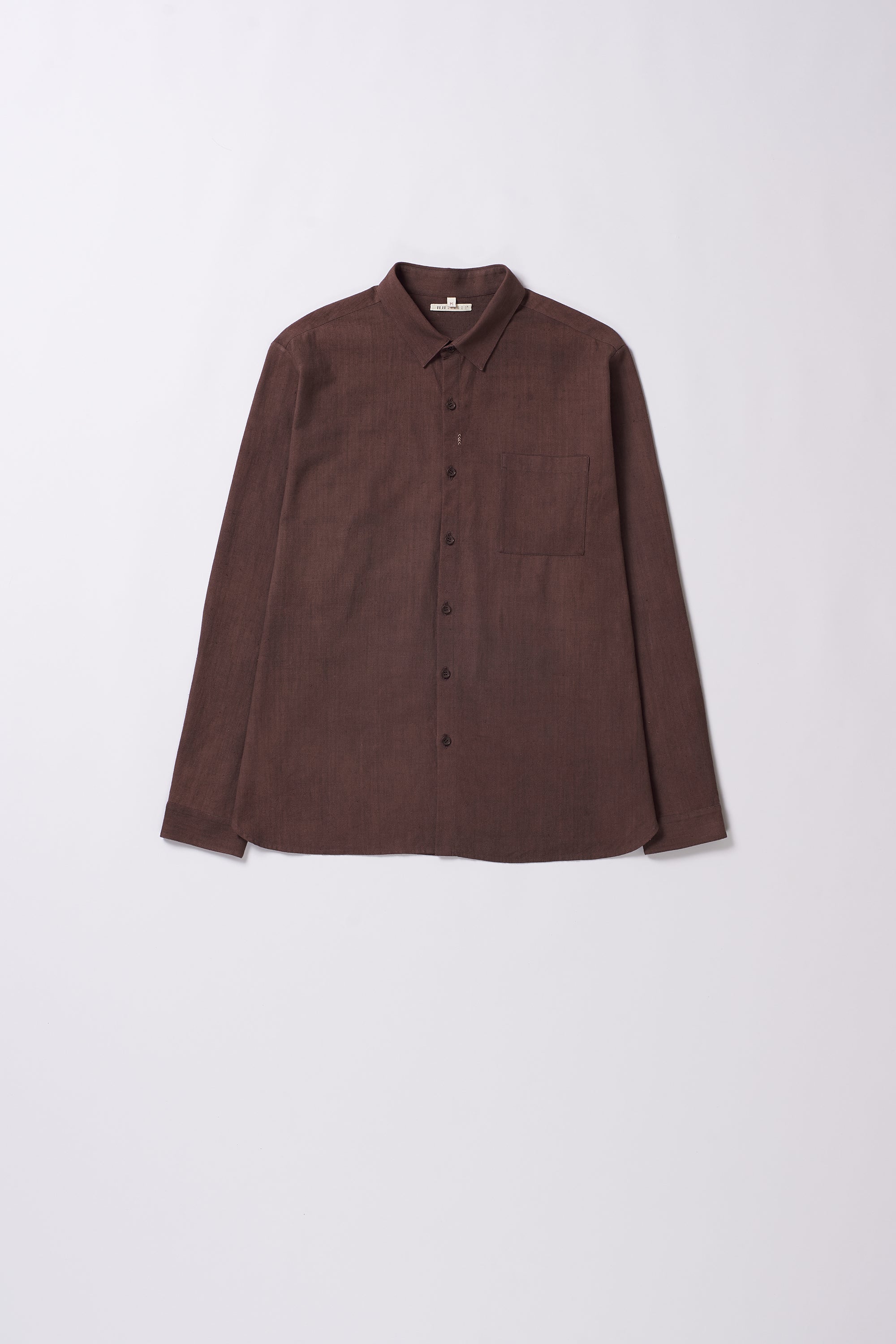 BURNT UMBER UNISEX COTTON SHIRT