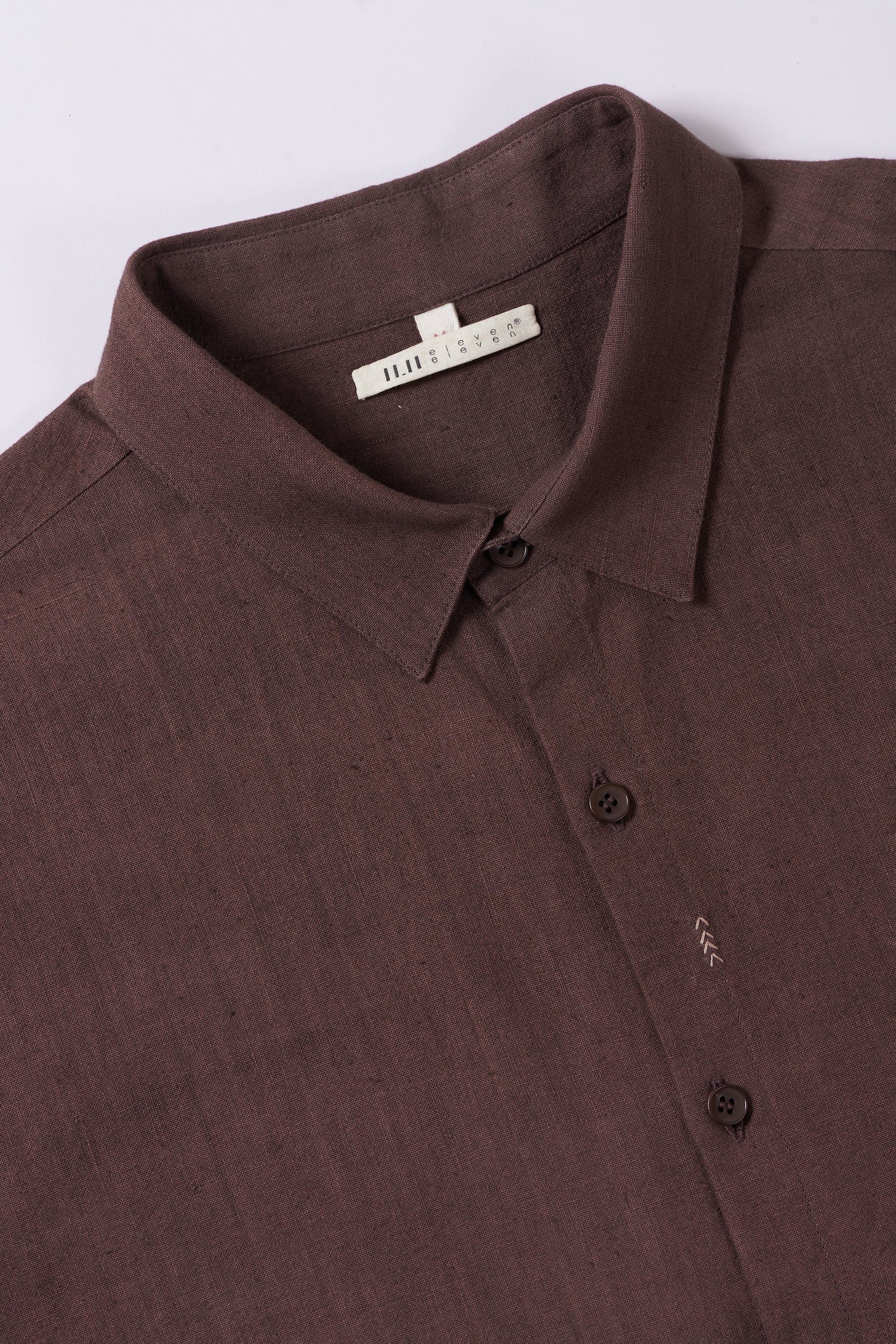 BURNT UMBER UNISEX COTTON SHIRT