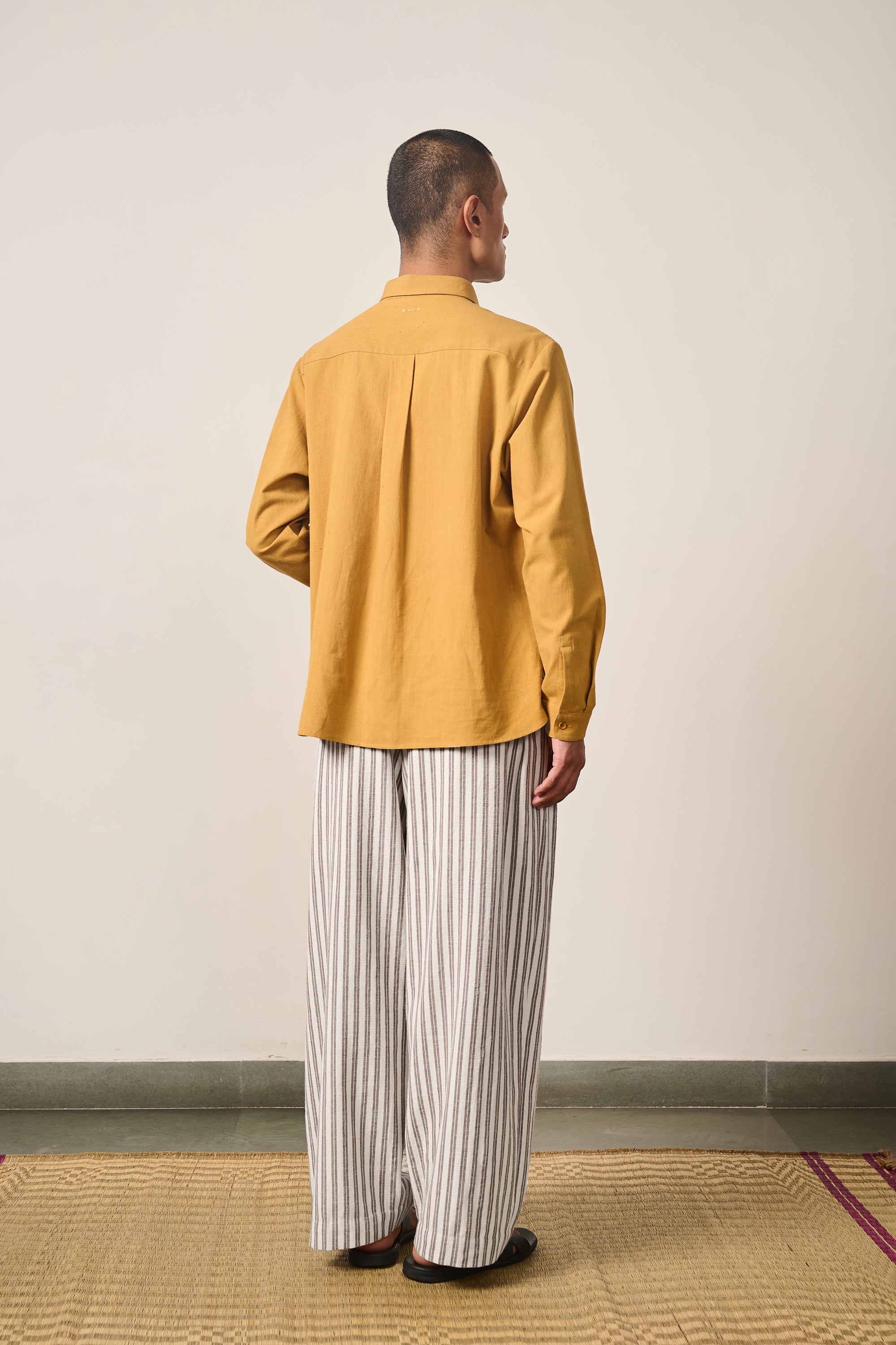 MUSTARD YELLOW COTTON UNISEX SHIRT