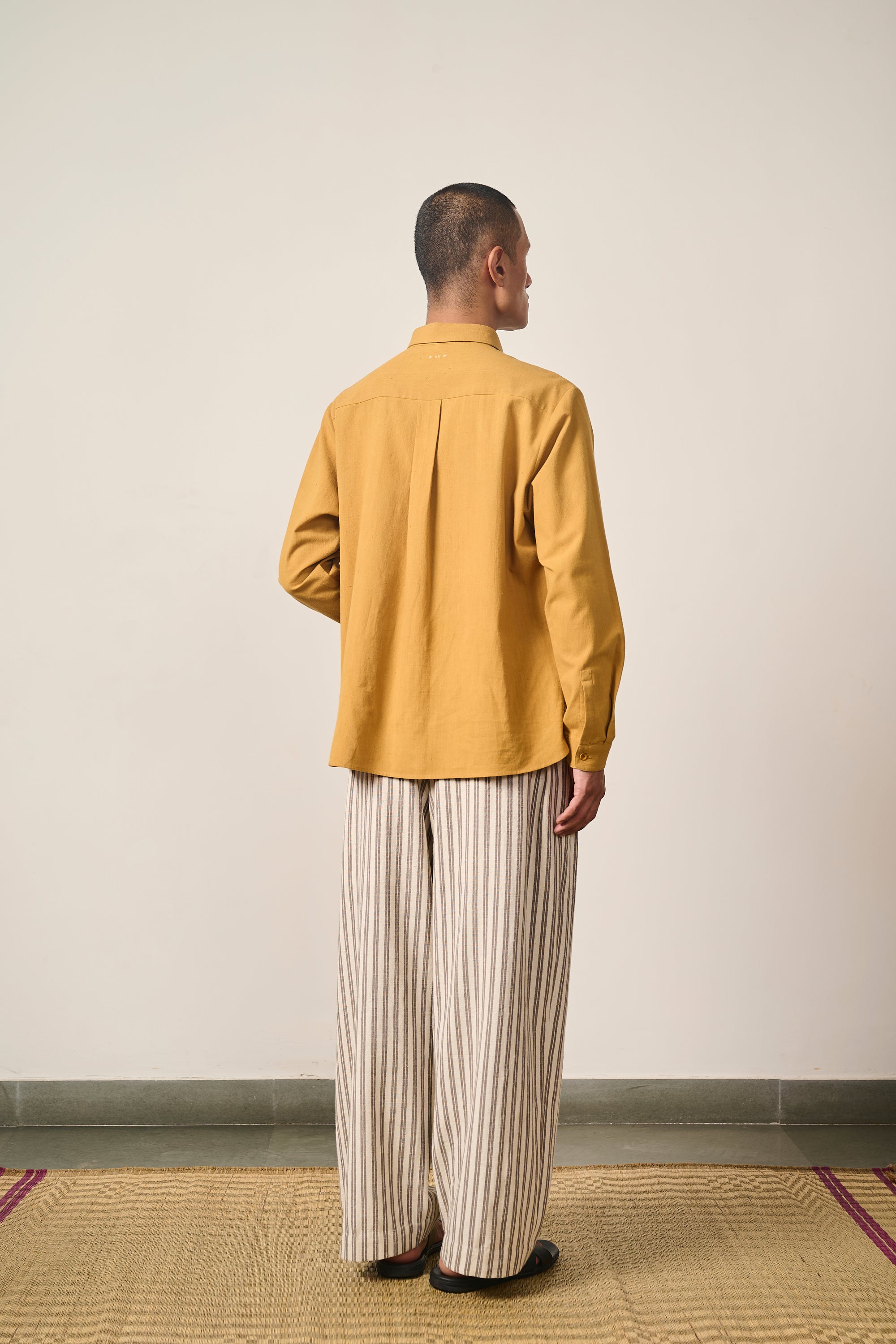 MUSTARD YELLOW COTTON UNISEX SHIRT