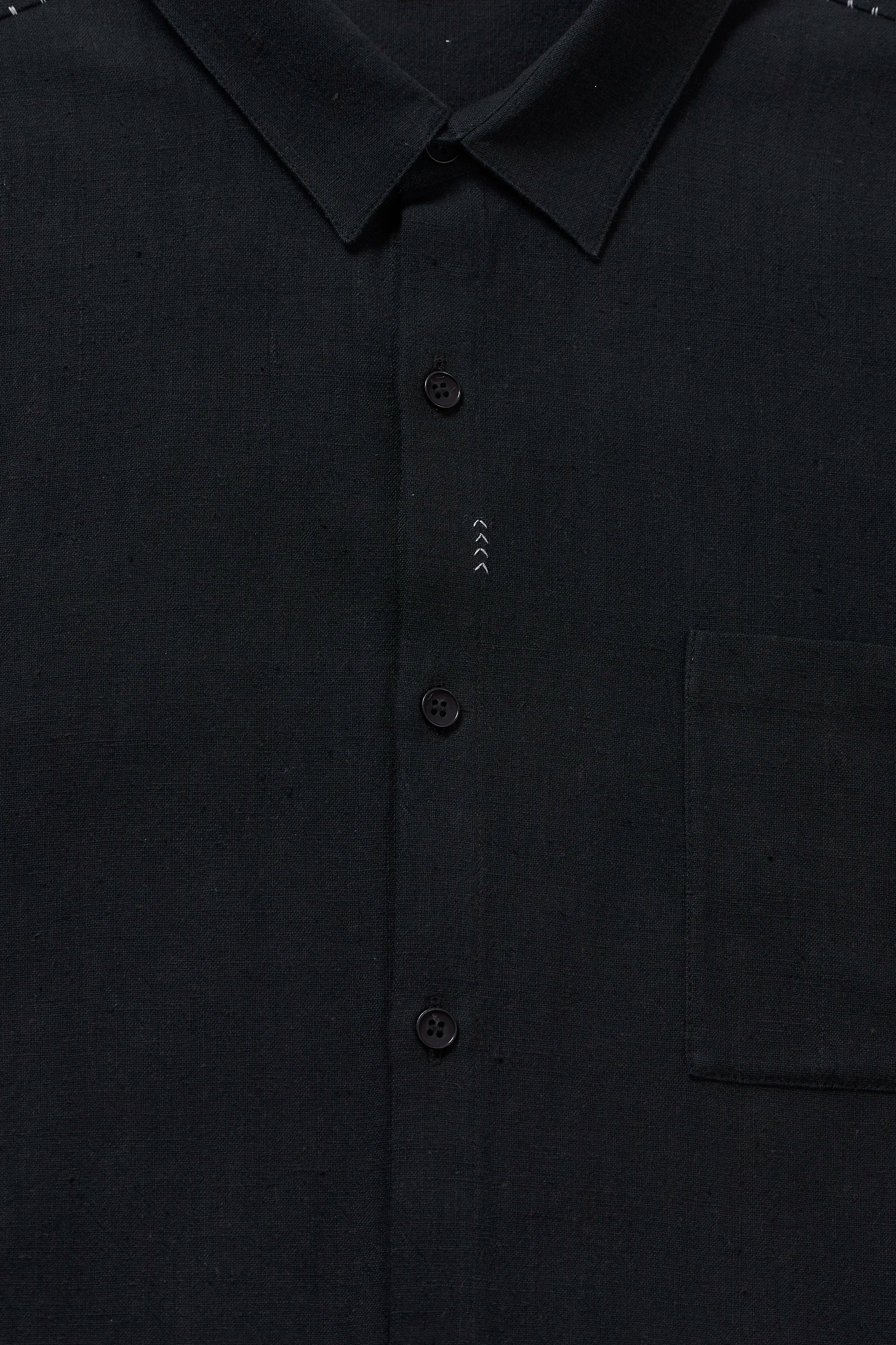 BLACK ORGANIC COTTON SHIRT