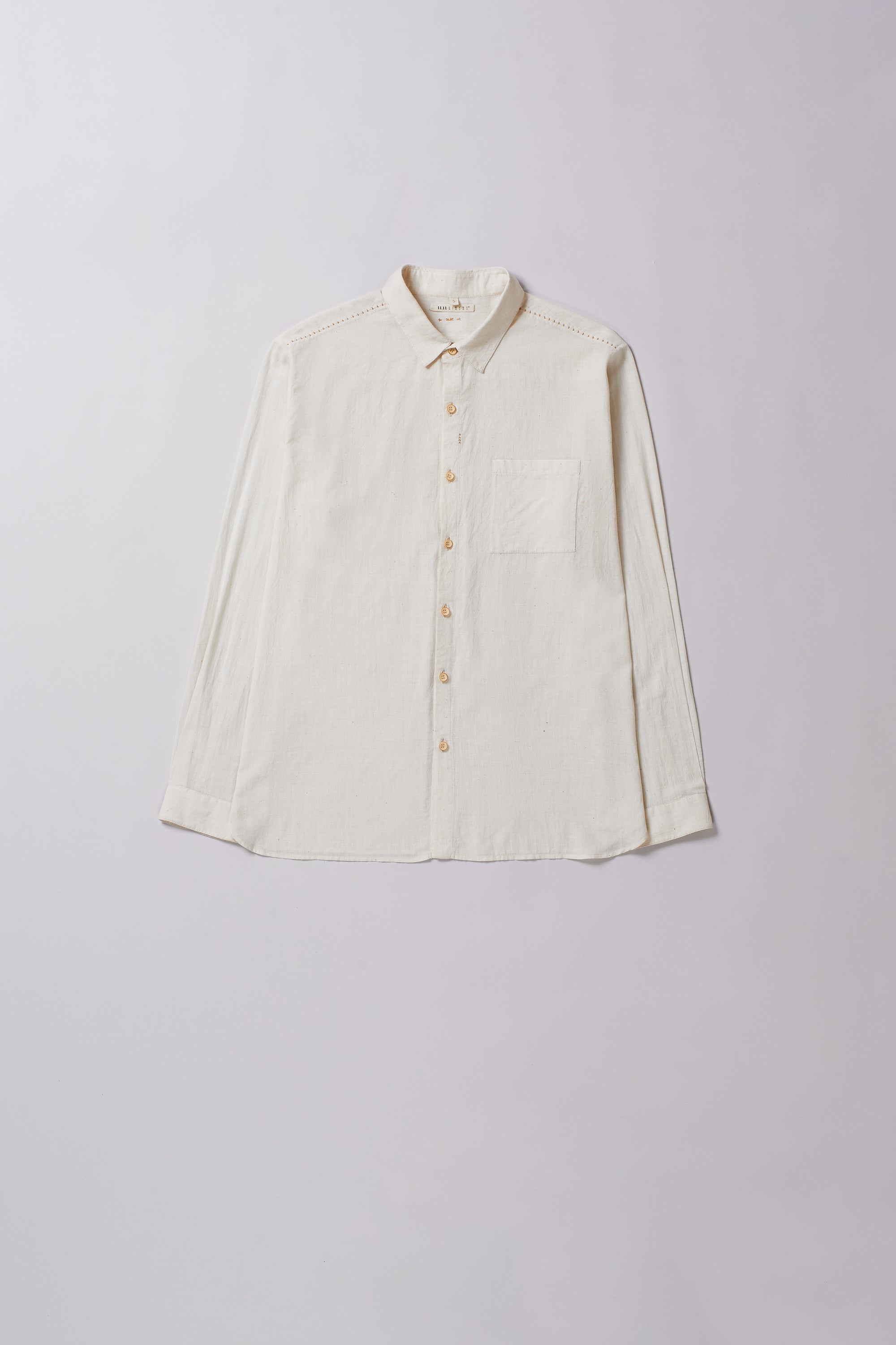 UNISEX SHIRT IN UNDYED HANDSPUN COTTON