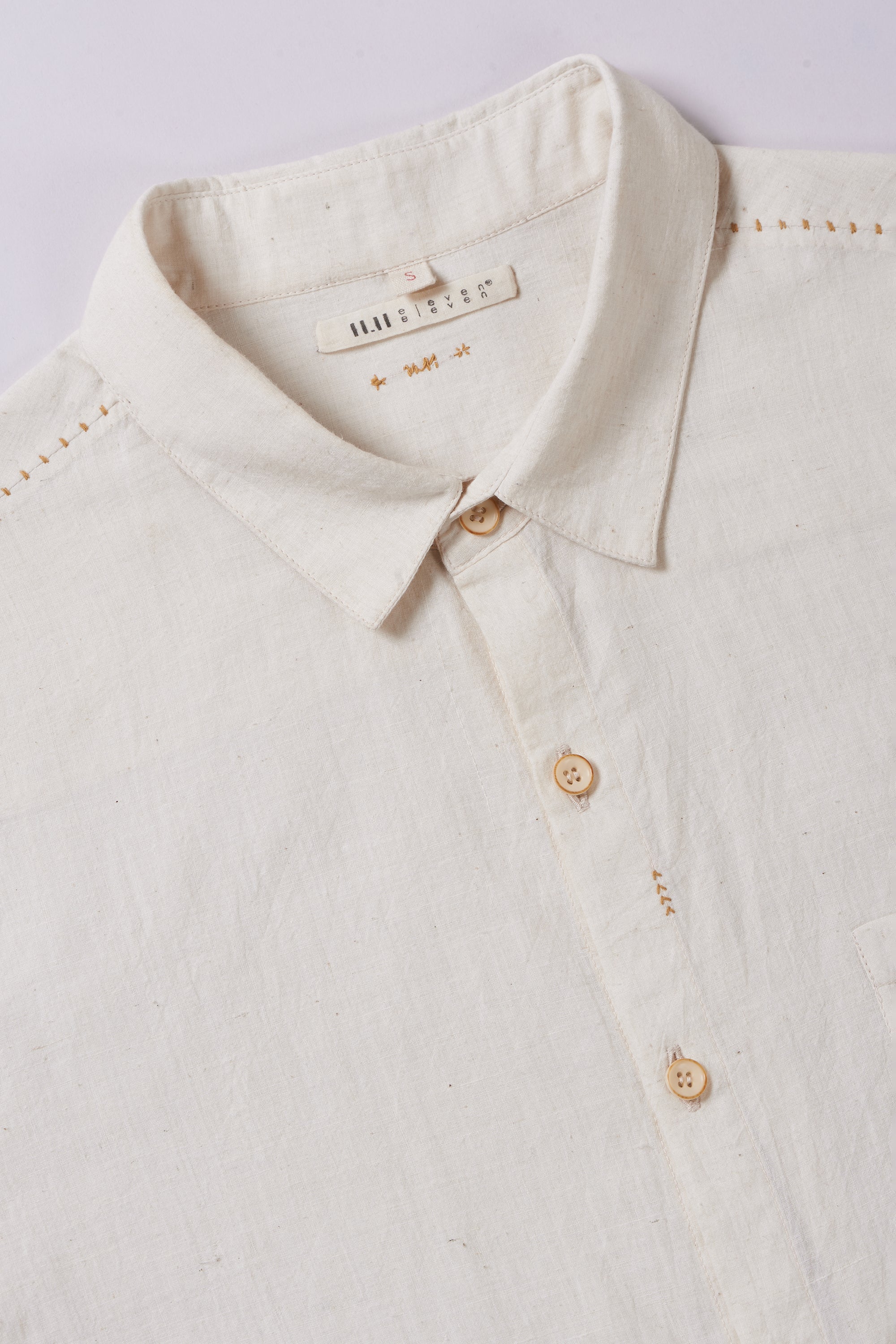 UNISEX SHIRT IN UNDYED HANDSPUN COTTON
