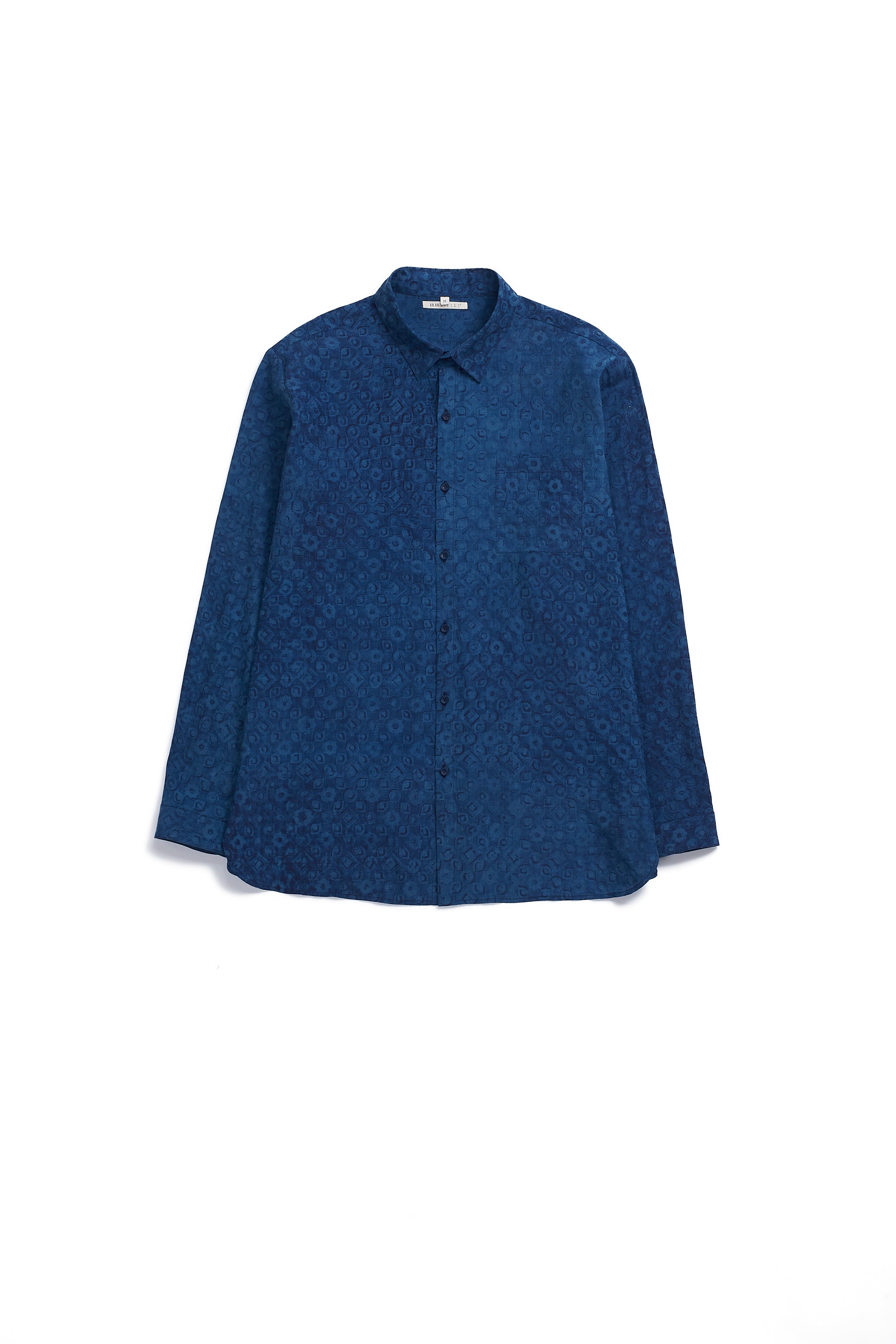 Medium Indigo Cotton Silk Shirt