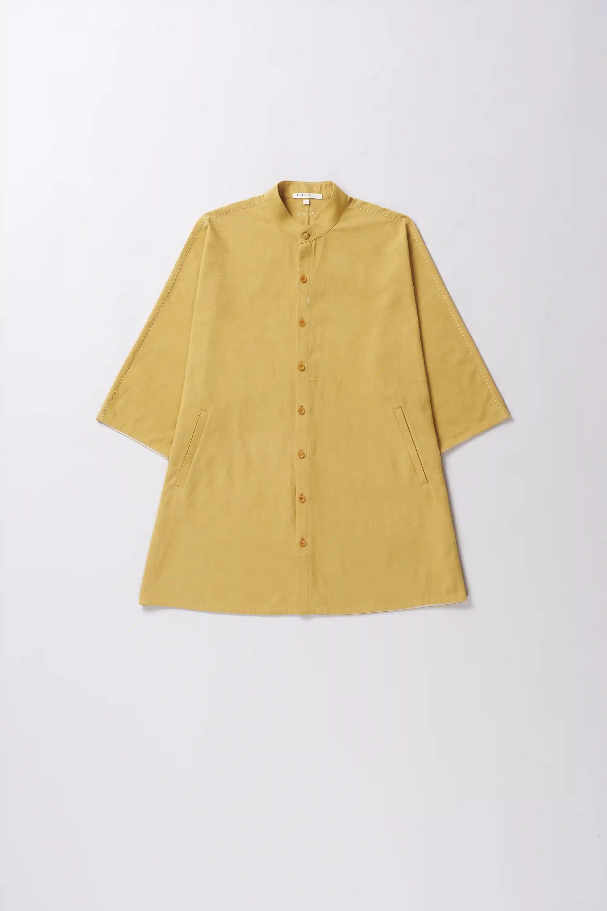Cotton ochre yellow shirt