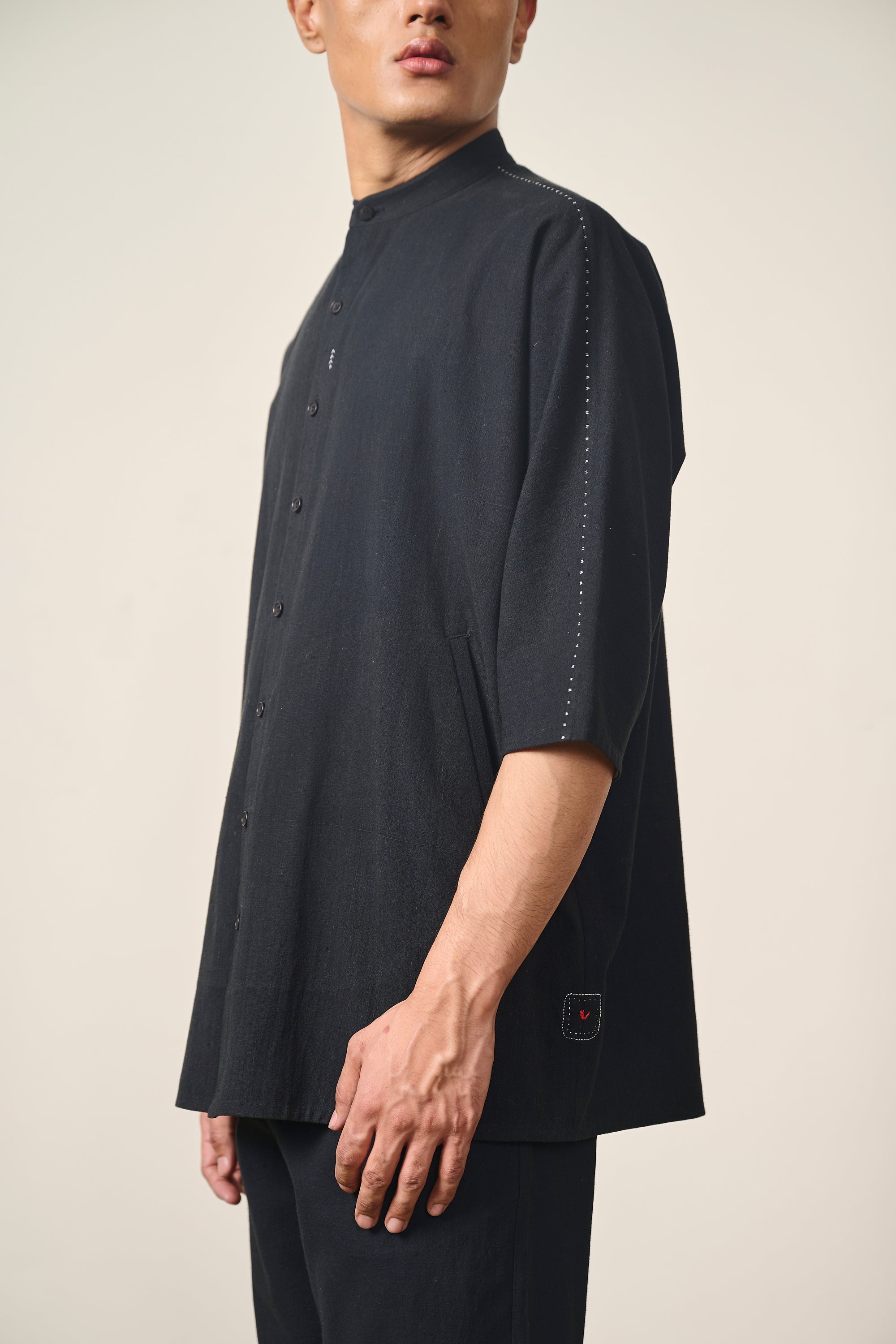 COTTON KIMONO HALF SLEEVE SHIRT