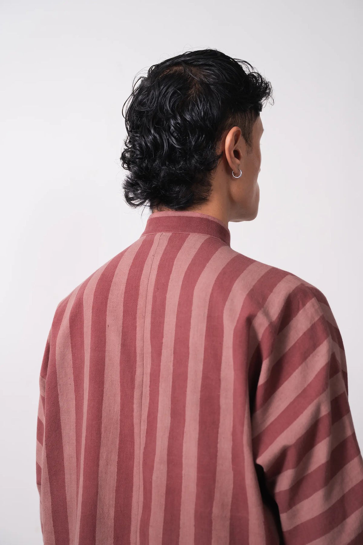 Striped Macca Shirt in Dusky Mauve
