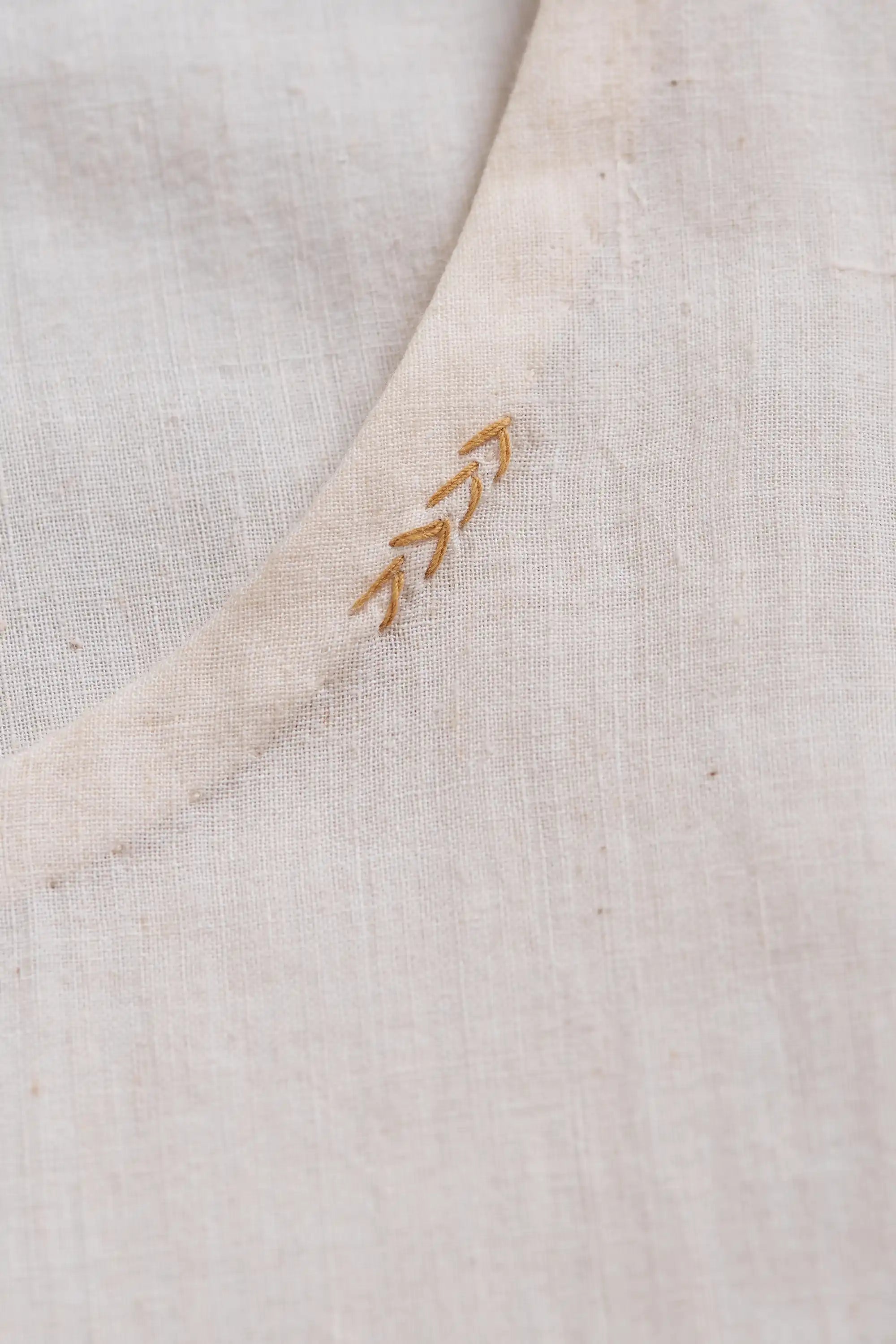 Fabric close-up with hand details