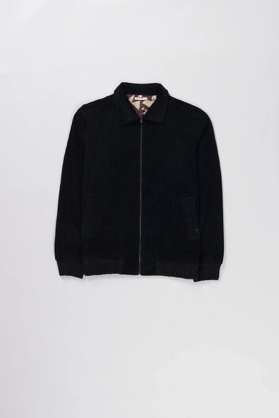 Black Corduroy Bomber Jacket