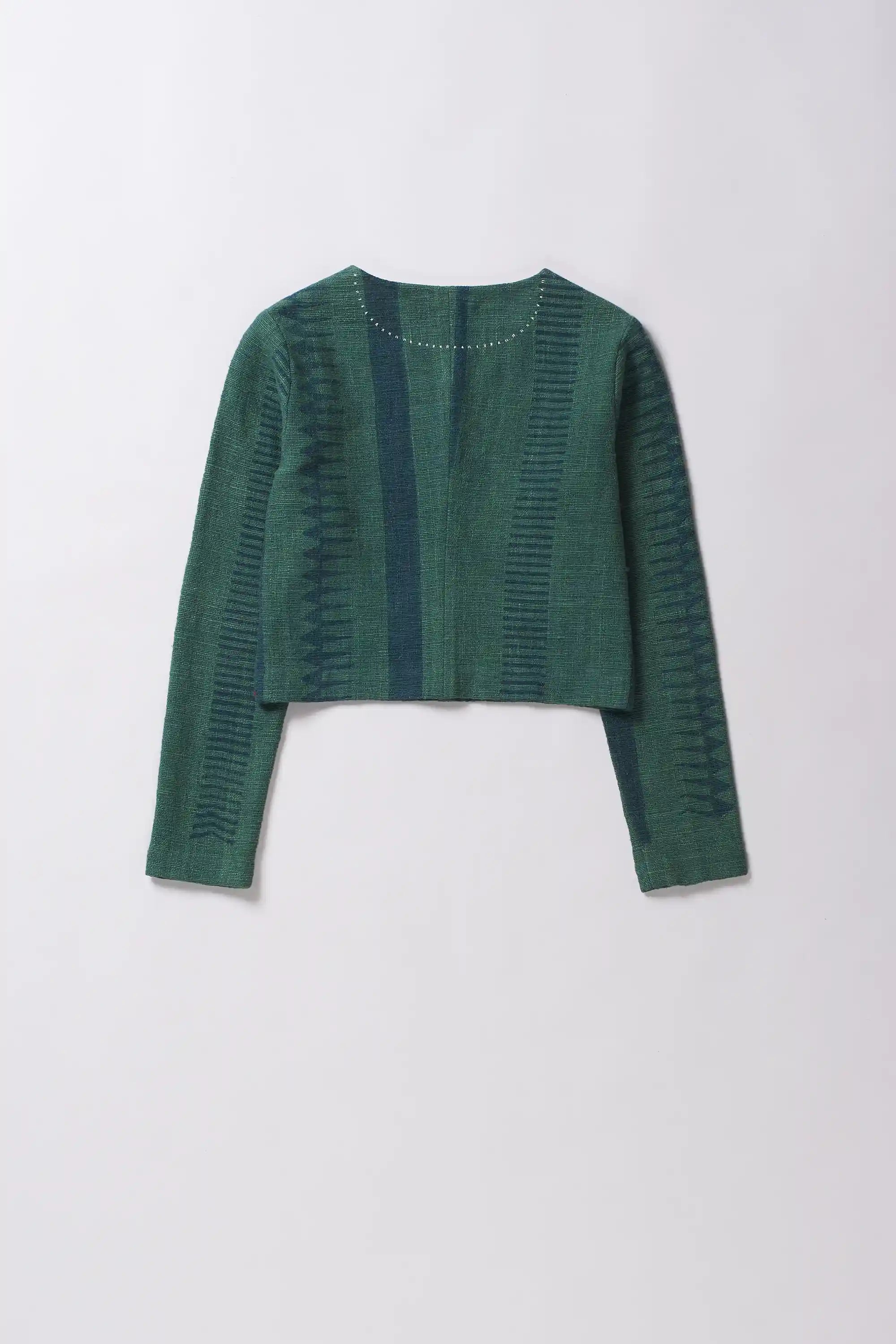 Cotton jacket in bottel green